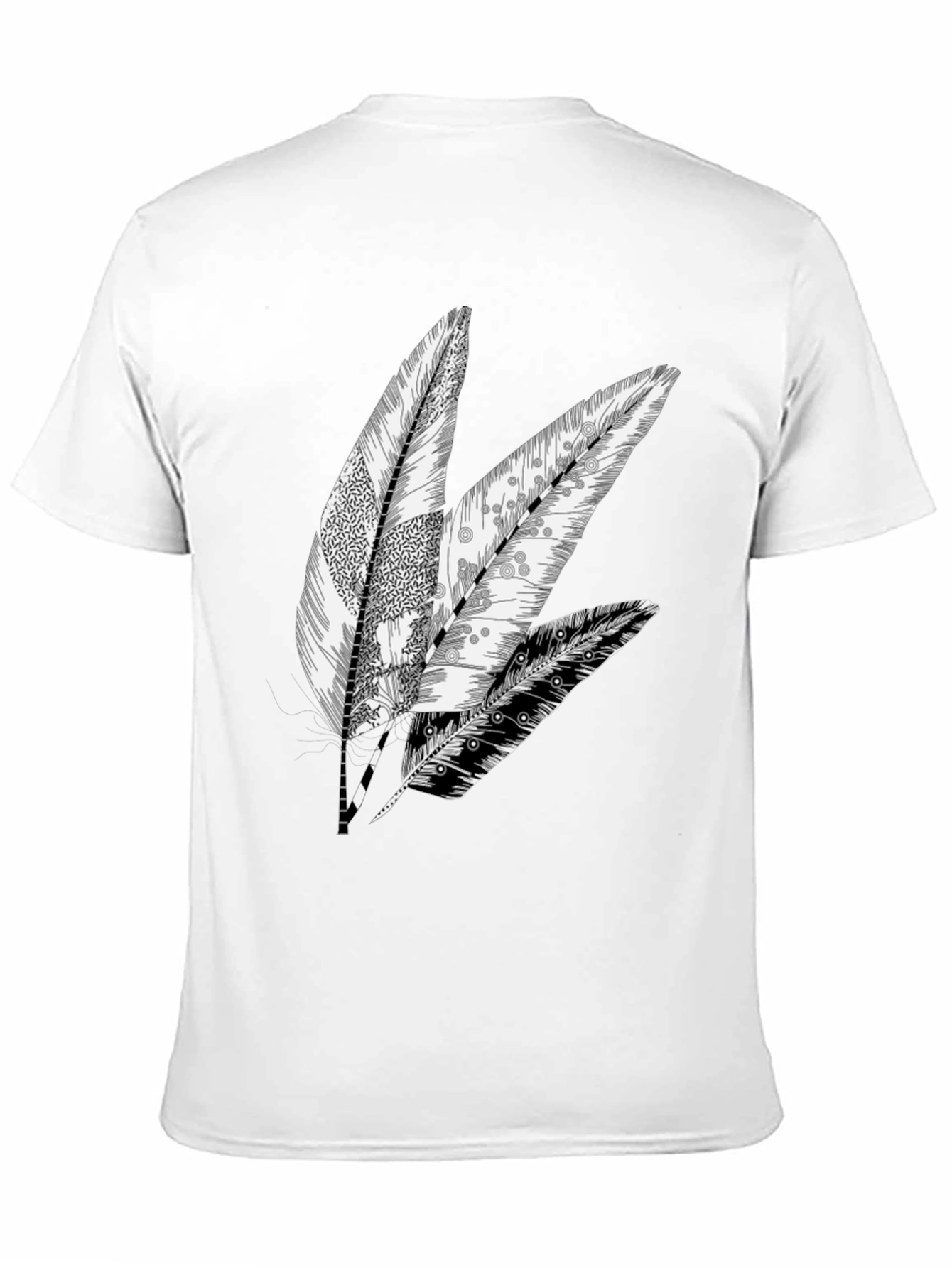 Black Feather Graphic Black Tee view 11