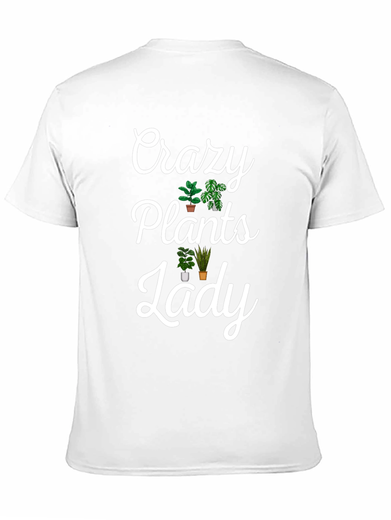 Black Crazy Plants Lady Graphic Tee - Novelty T-Shirt view 11