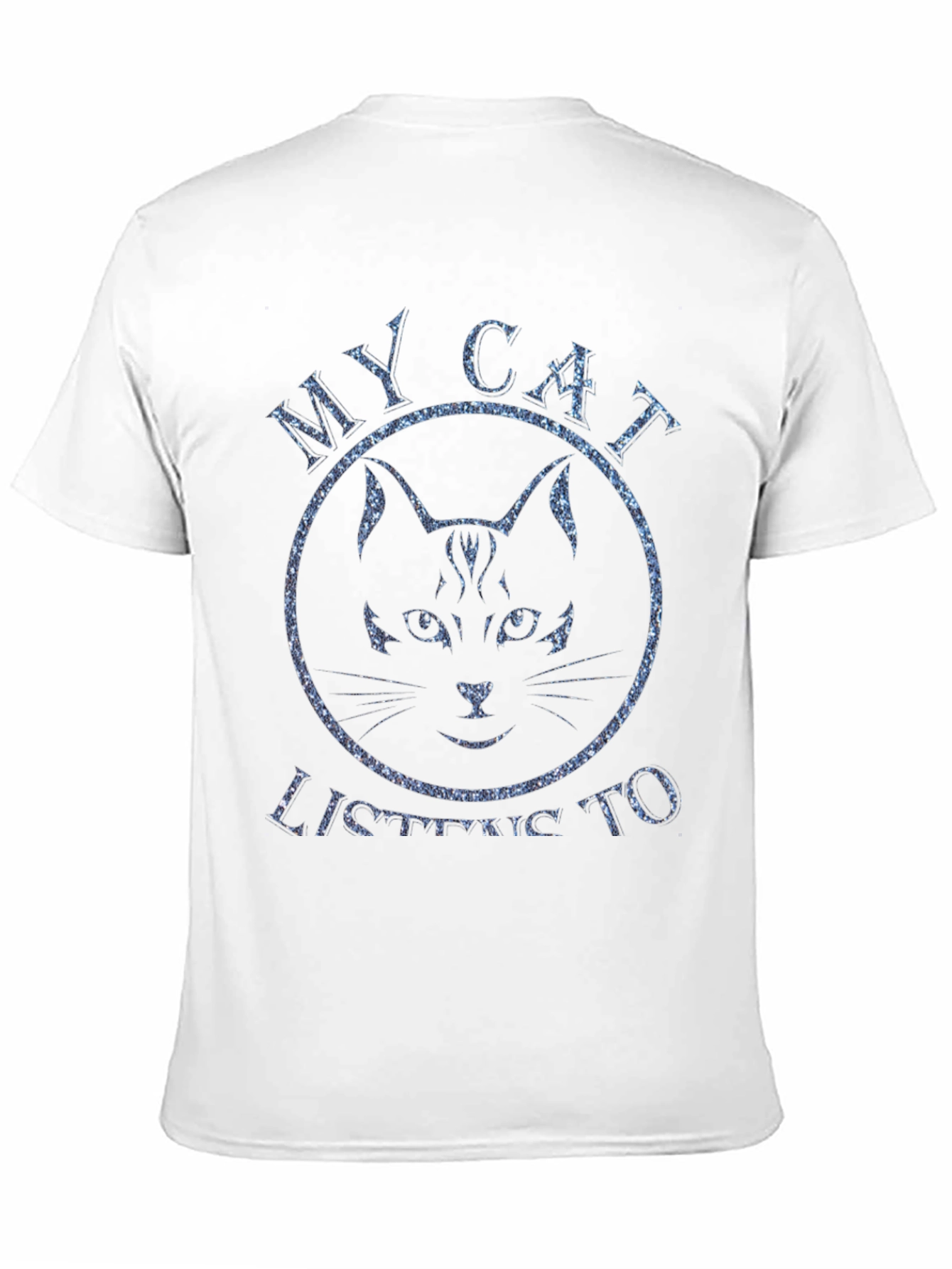 Black My Cat Listening To T-Shirt - Funny Cat Tee view 11