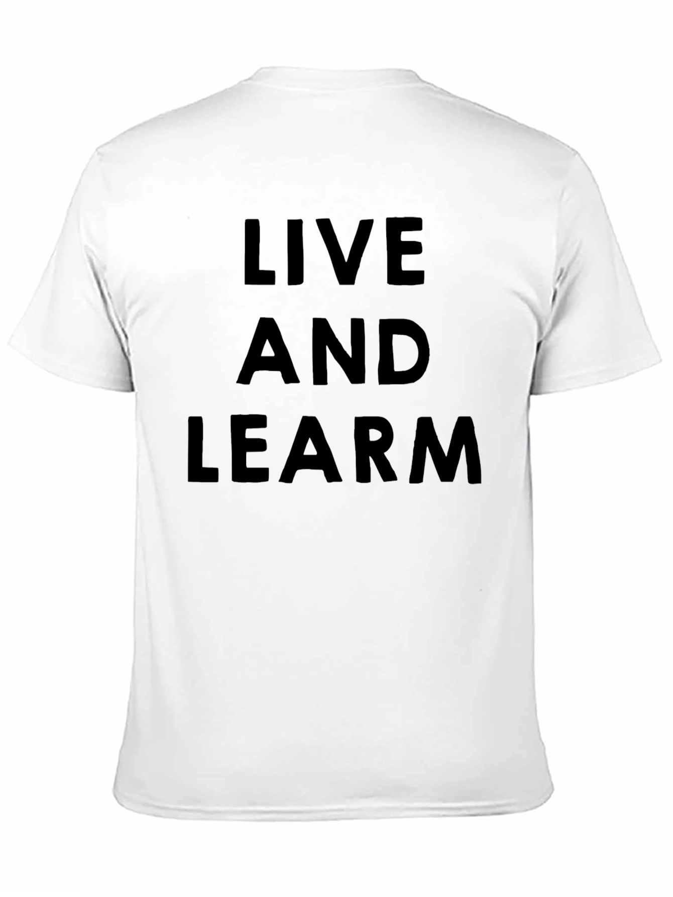 Black Live and Learn Black Graphic T-Shirt view 11
