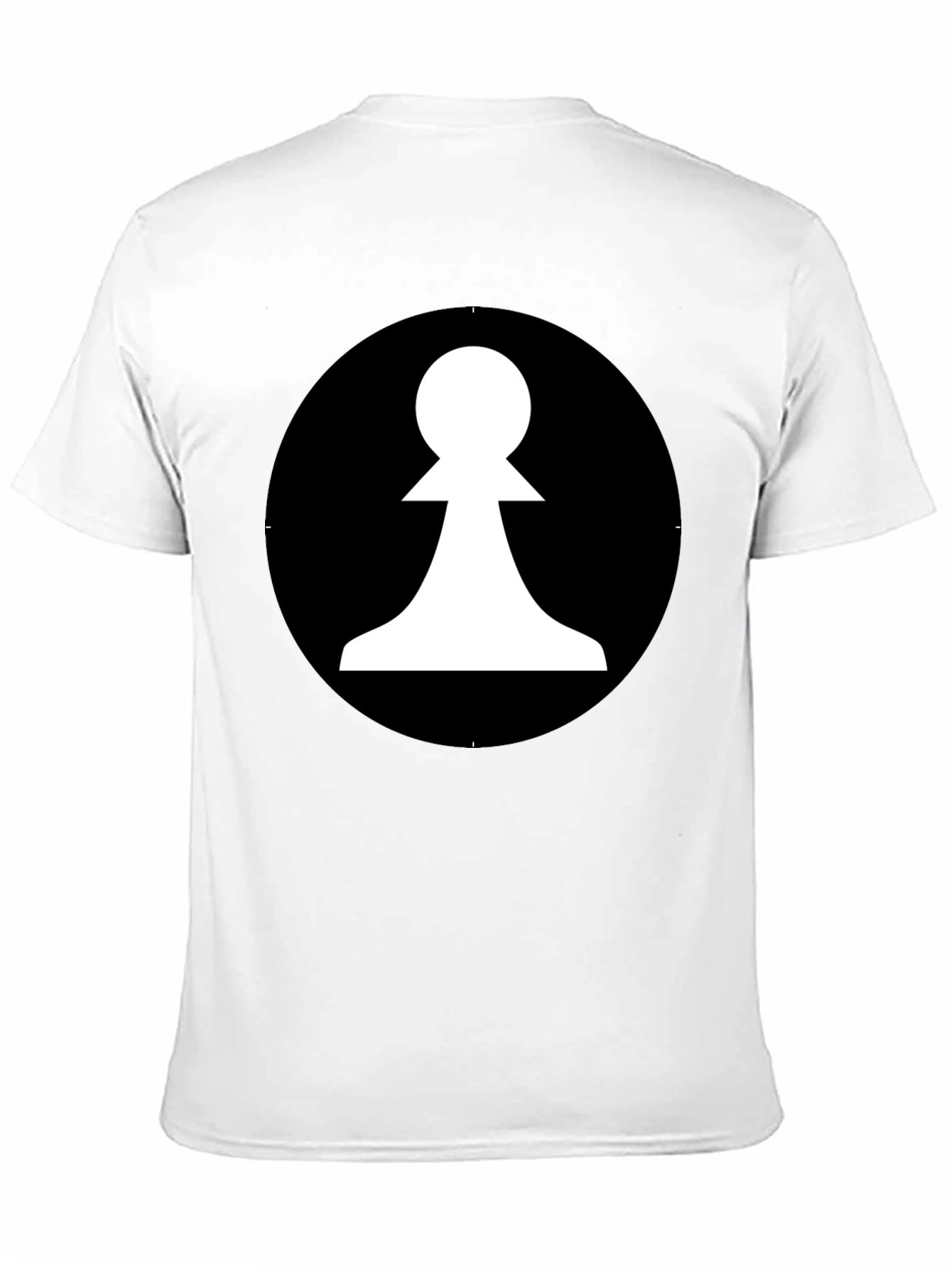 Black Chess Pawn Graphic Tee - Black Cotton T-Shirt view 11