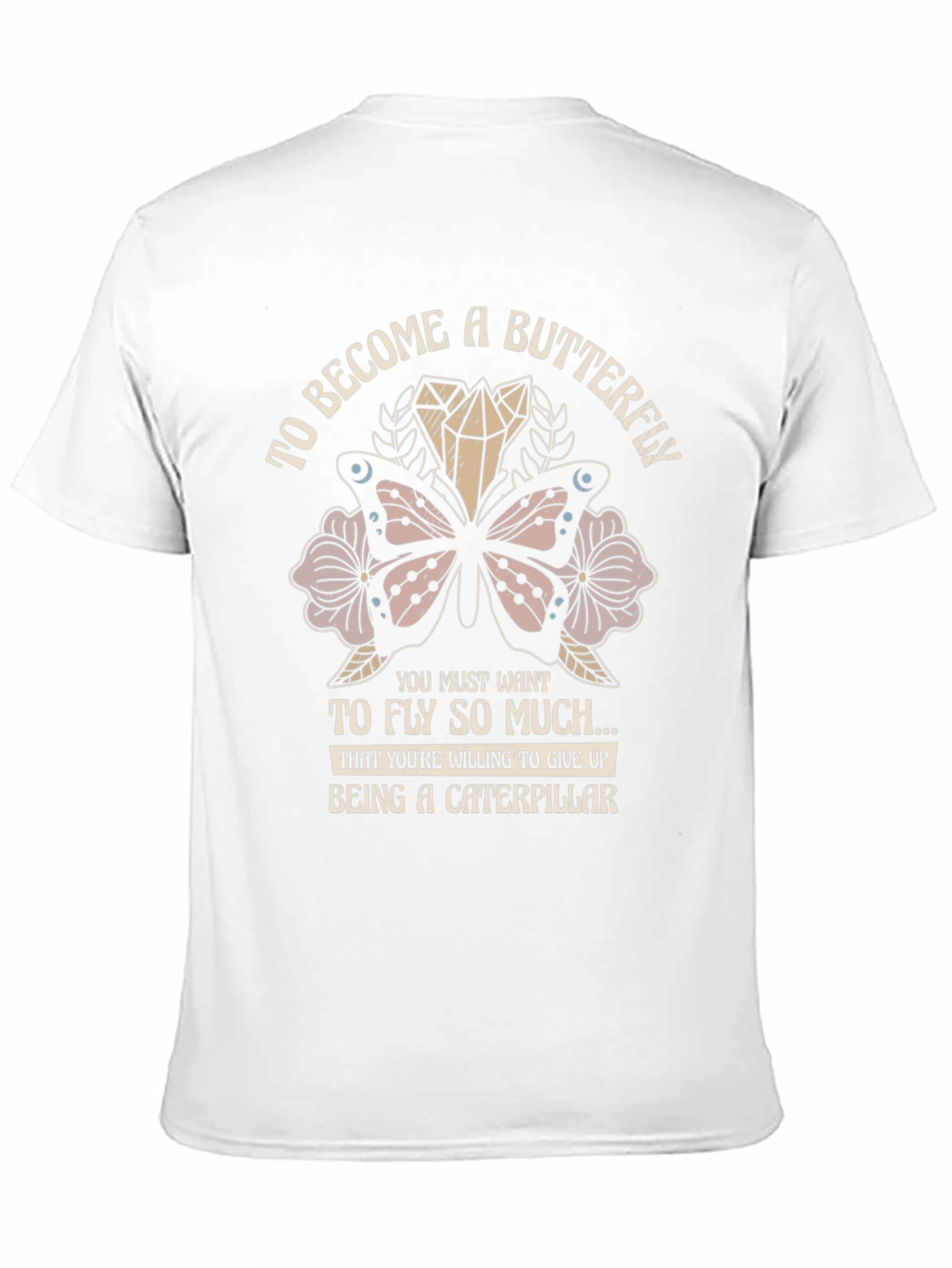 Black Butterfly Caterpillar T-Shirt - Motivational Tee view 11