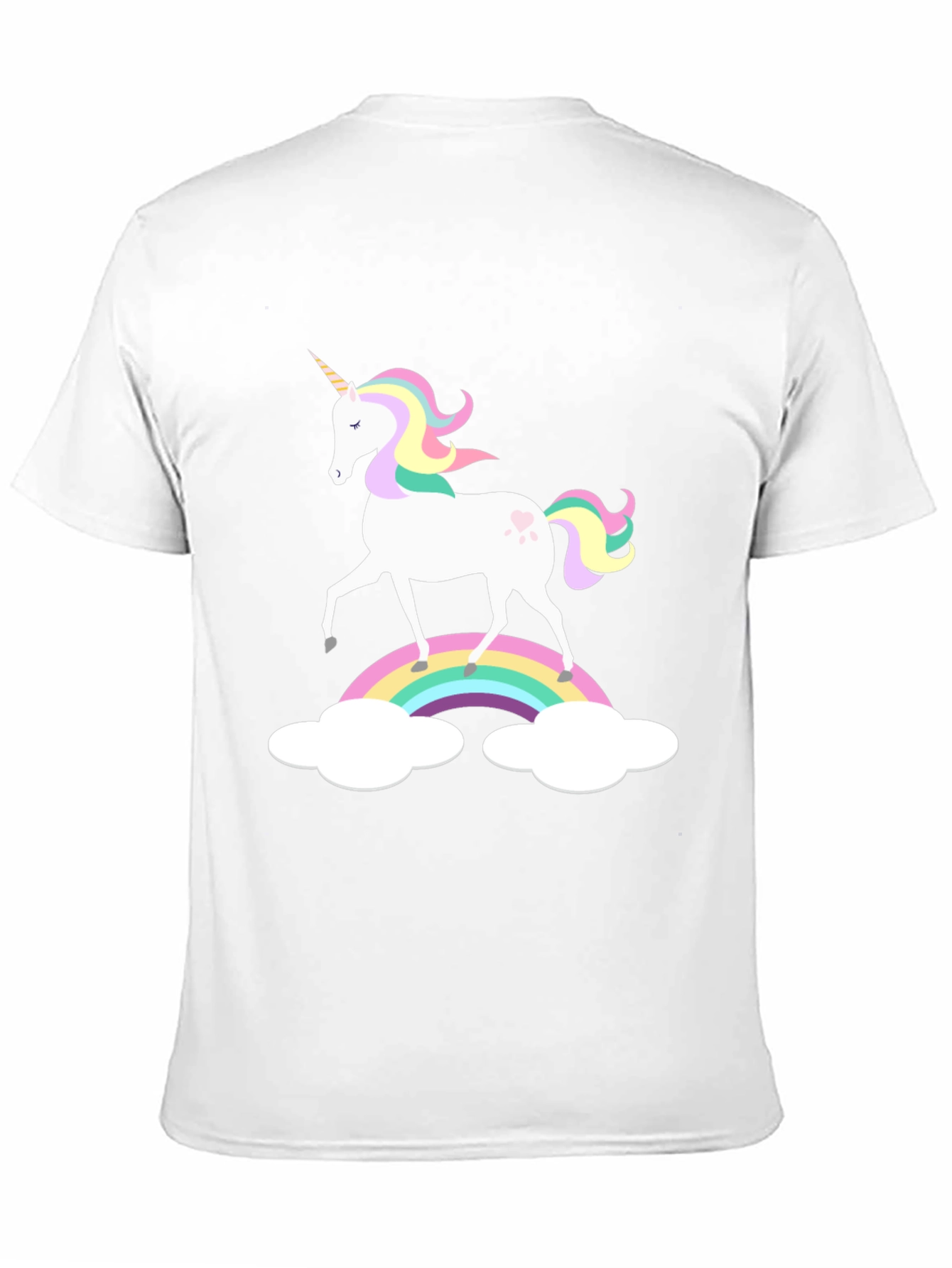 Black Rainbow Unicorn Graphic Tee - Black Cotton Blend view 11