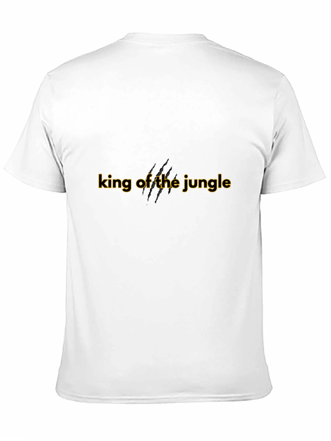 Black King of the Jungle Black Graphic T-Shirt view 11