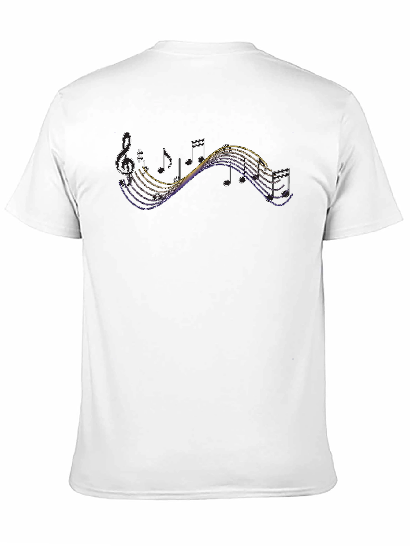 Black Musical Notes Graphic Tee - Stylish Black T-Shirt view 11