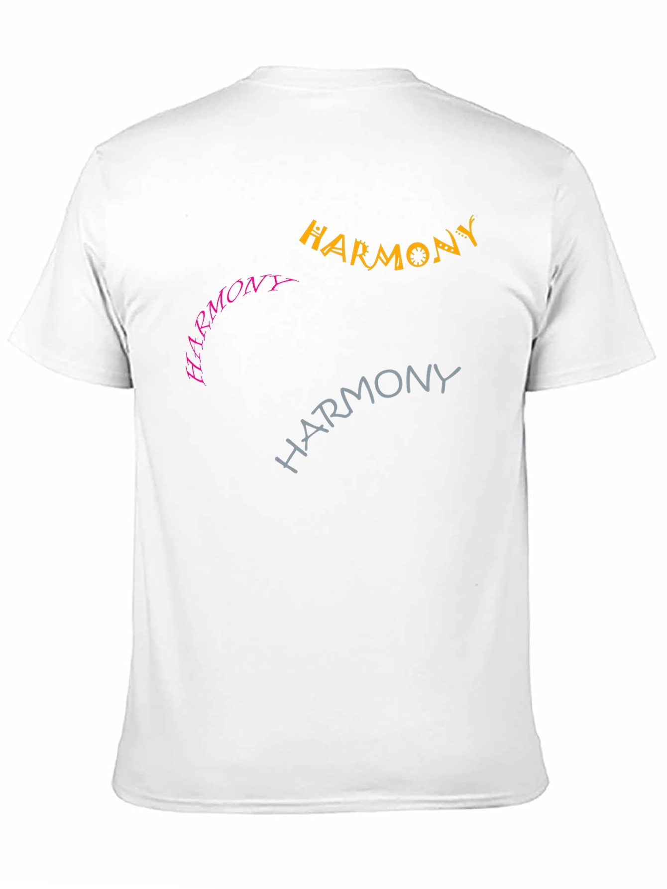 Black Harmony Tee - Graphic Design Black T-Shirt view 11