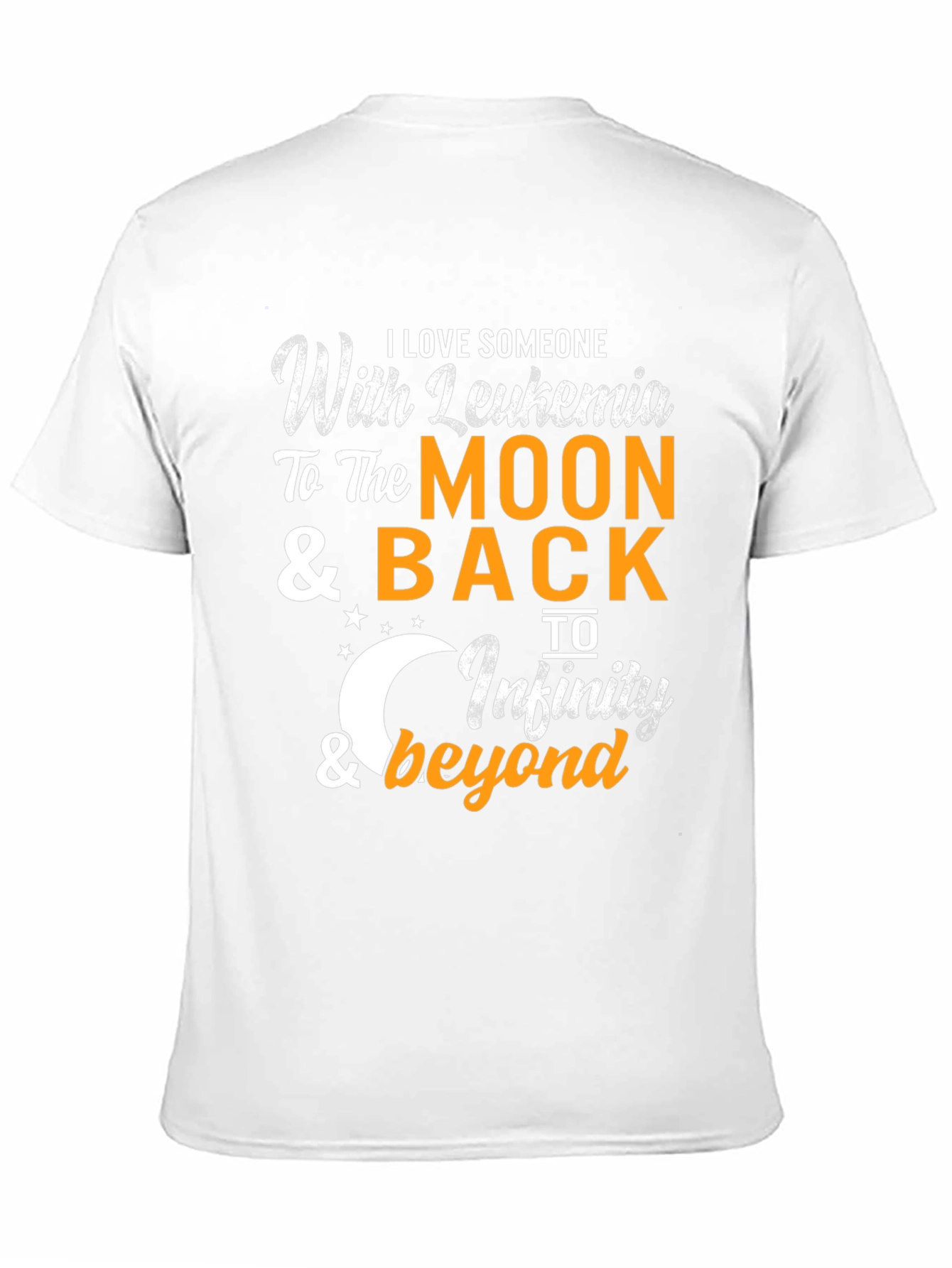Black Leukemia Awareness T-Shirt - Love to the Moon view 11