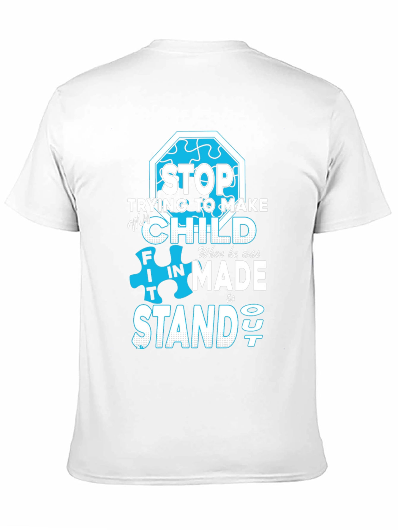 Black Autism Awareness T-Shirt: Stand Out view 11