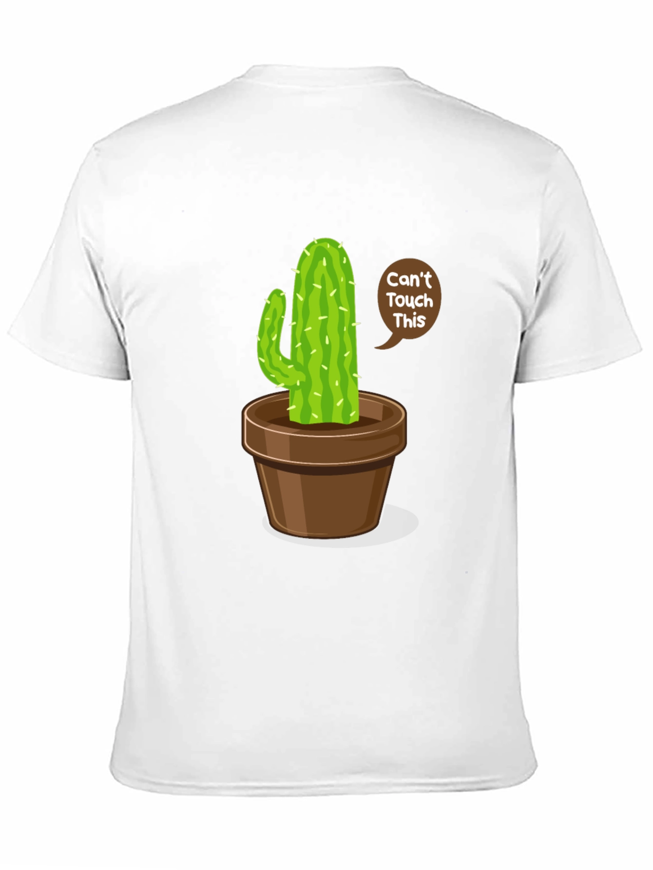 Black Cactus Humor Graphic Tee - 'Can't Touch This' Shirt view 11