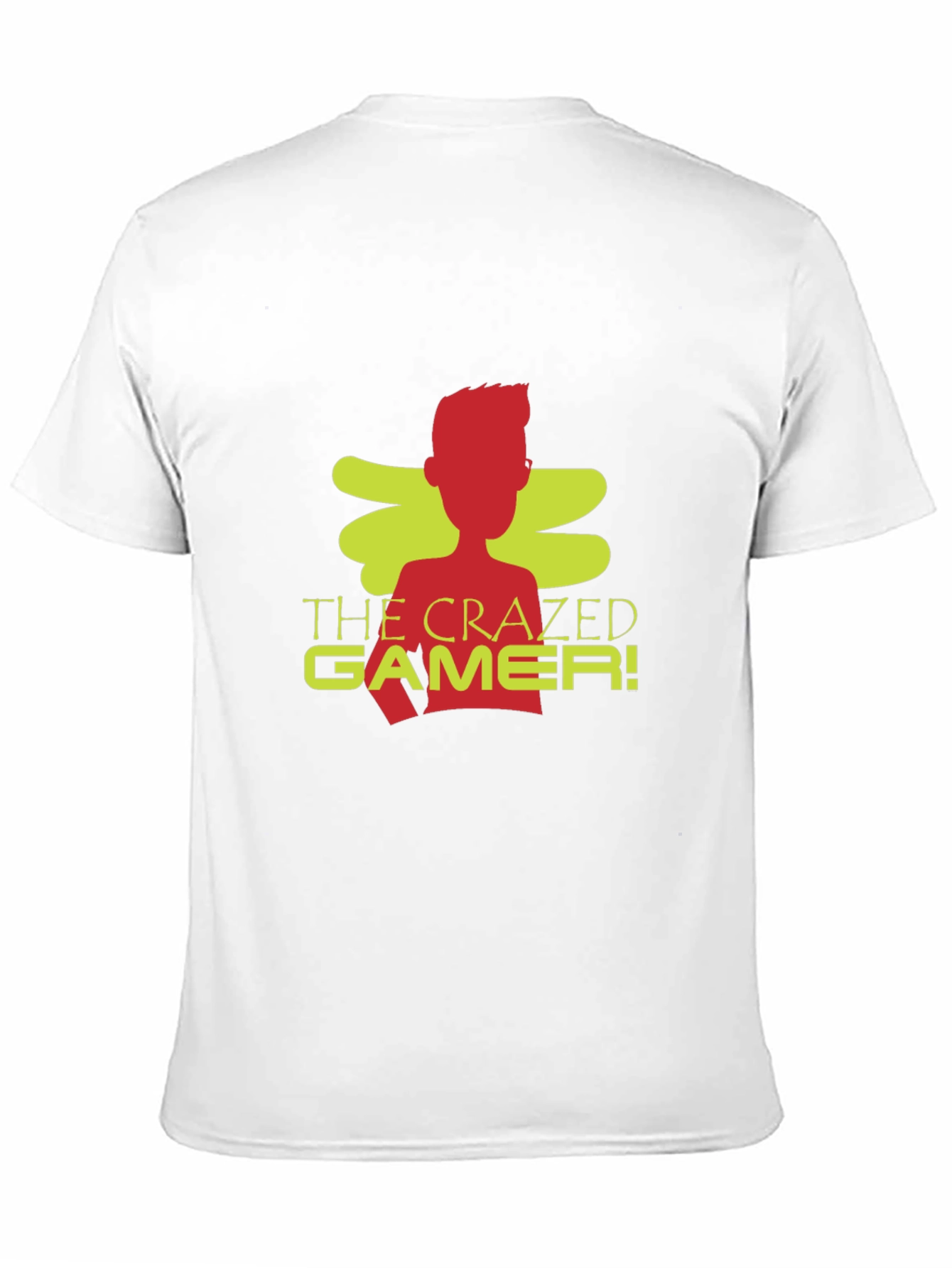 Black The Crazed Gamer! Black Crew Neck T-Shirt view 11