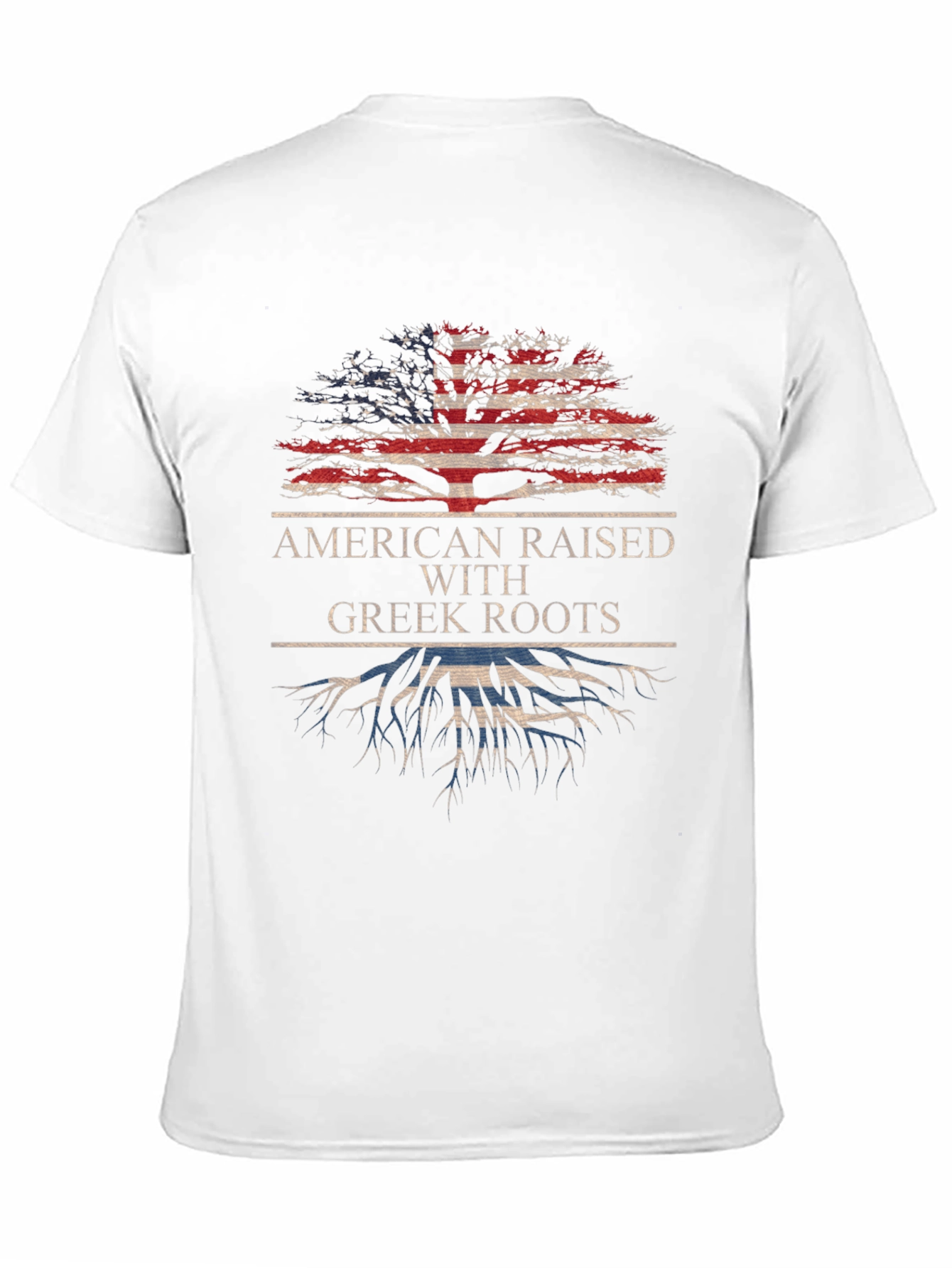 Black American Raised with Greek Roots Tee view 11