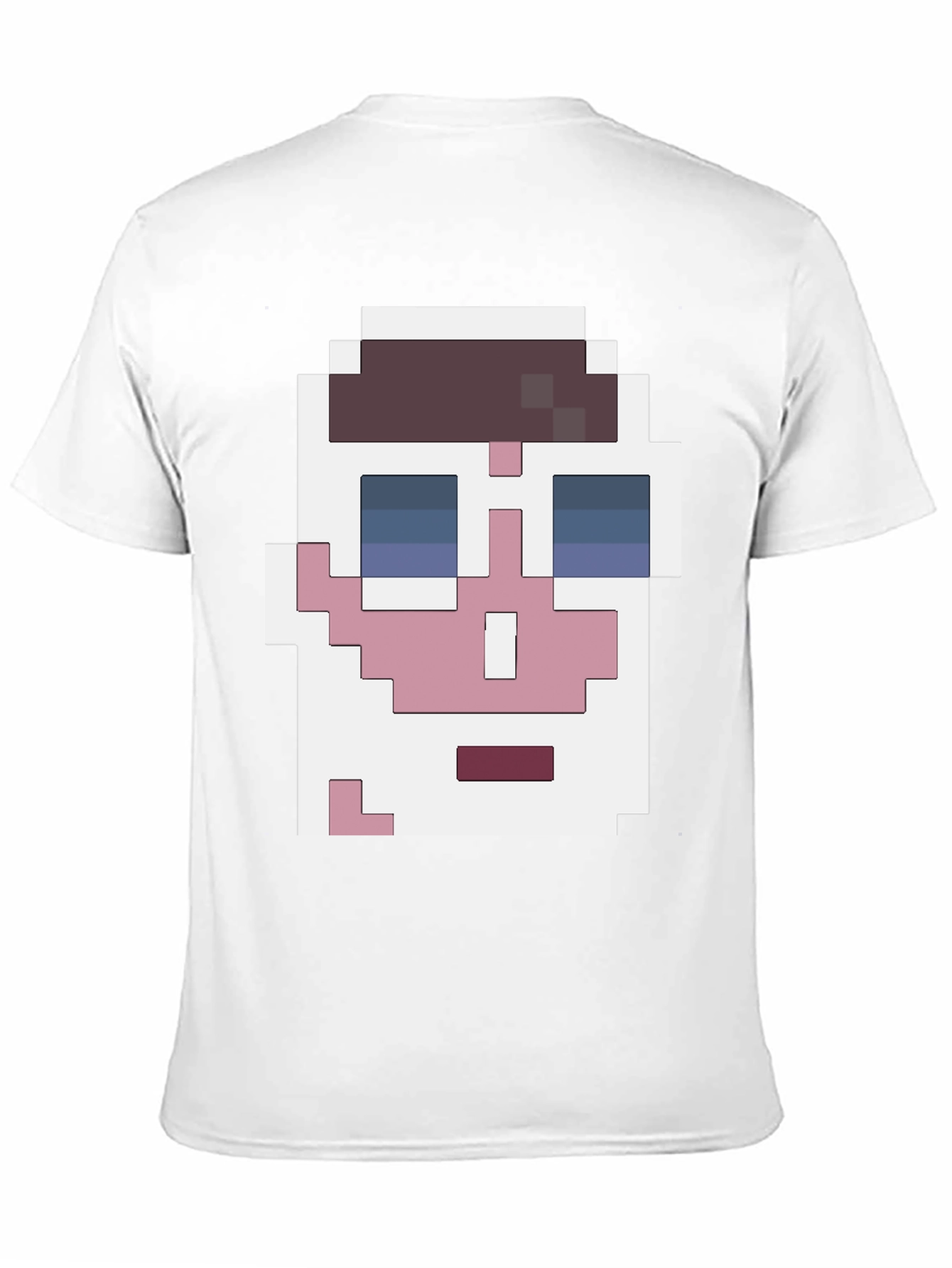 Black Pixelated Face Graphic T-Shirt - Cool Retro Style view 11