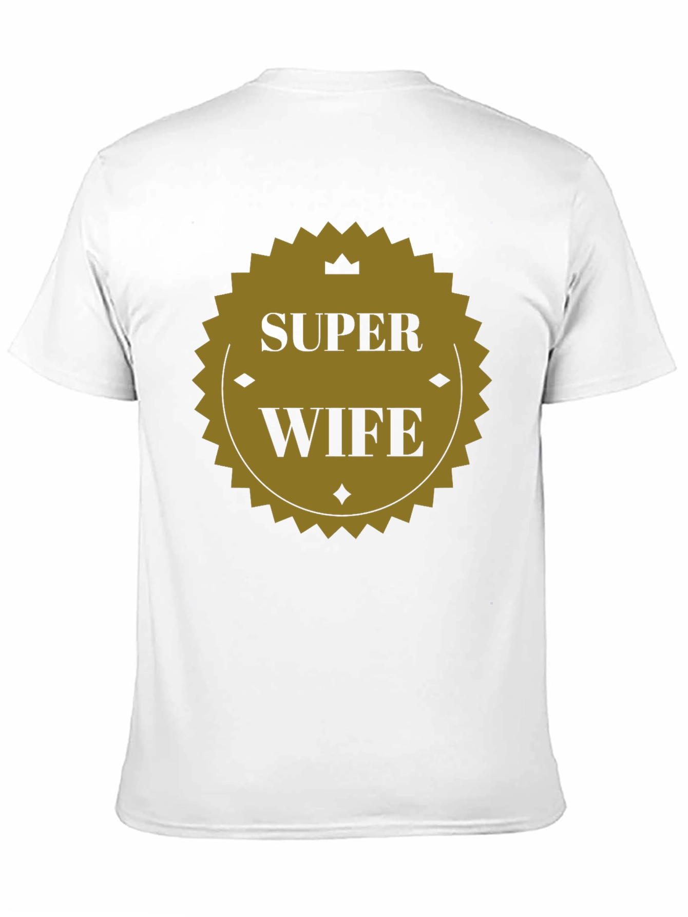 Black Super Wife Graphic Tee - Black Crew Neck T-Shirt view 11