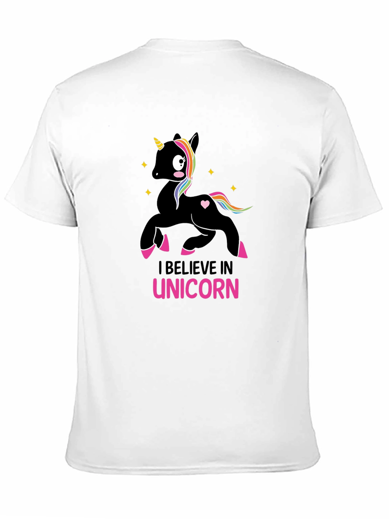 I Believe in Unicorn Black T-Shirt - 11