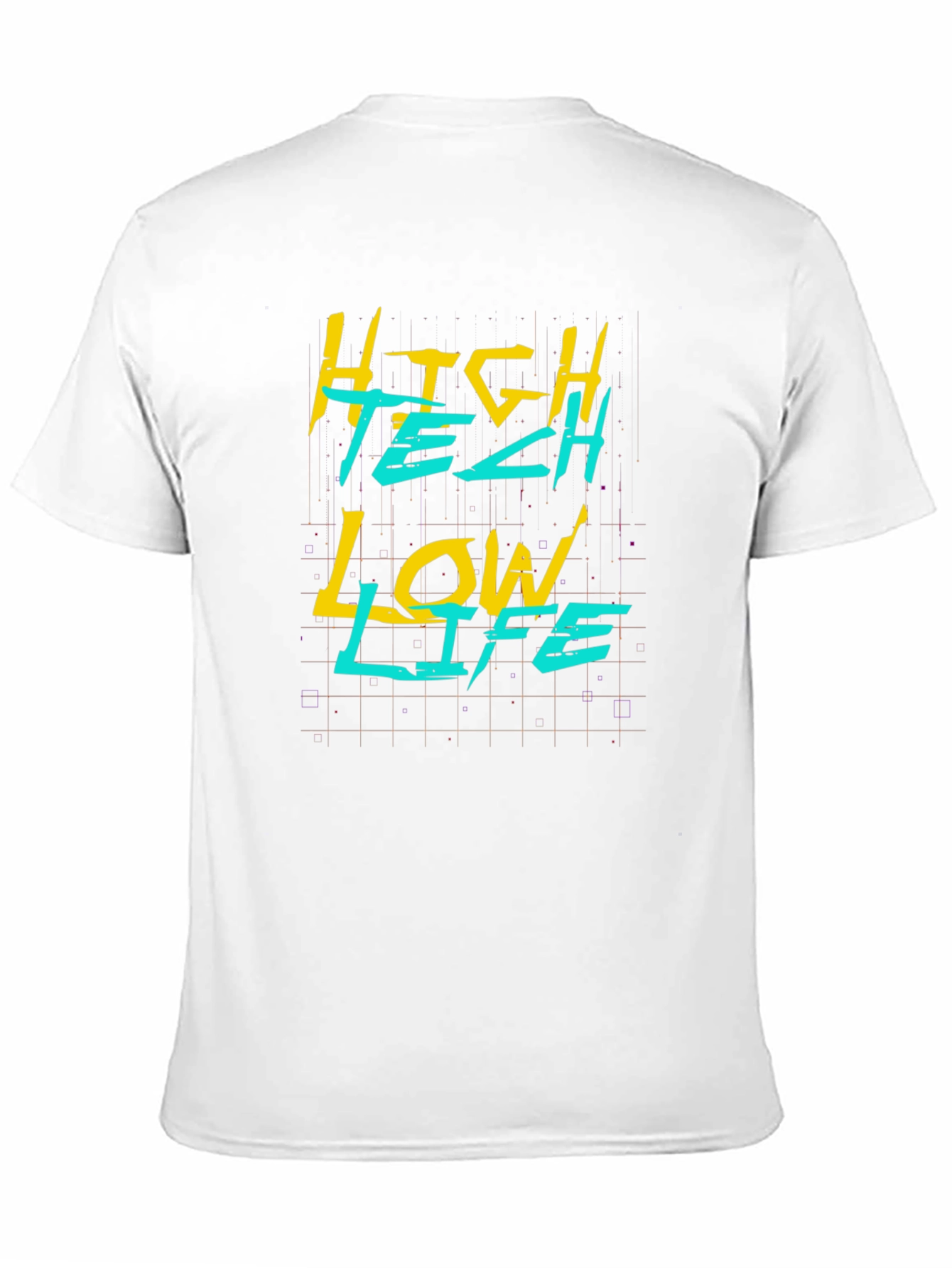 Black High Tech Low Life Graphic Tee - Black Cotton Blend view 11