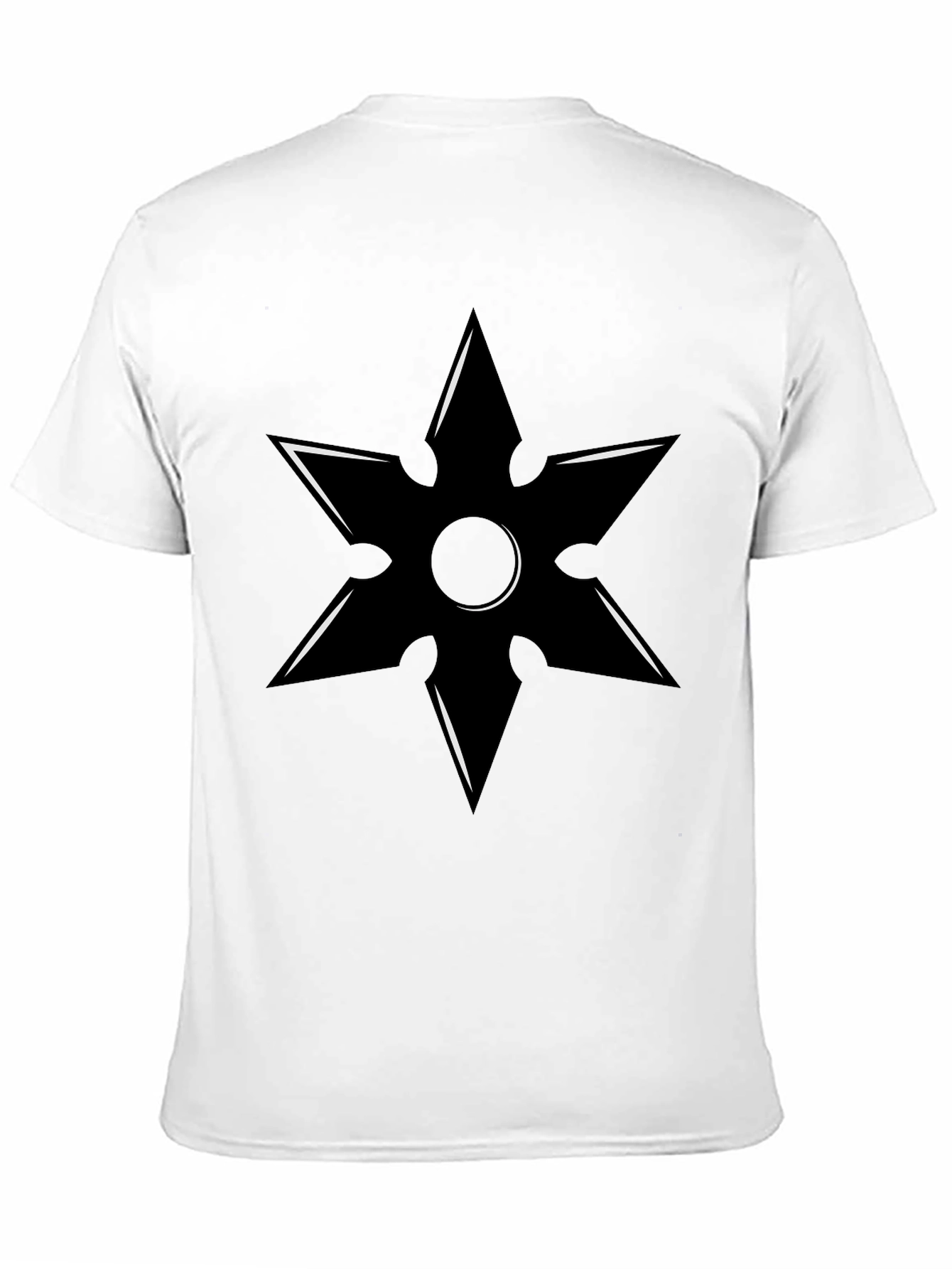 Black Ninja Star Graphic Tee - Black Martial Arts T-Shirt view 11
