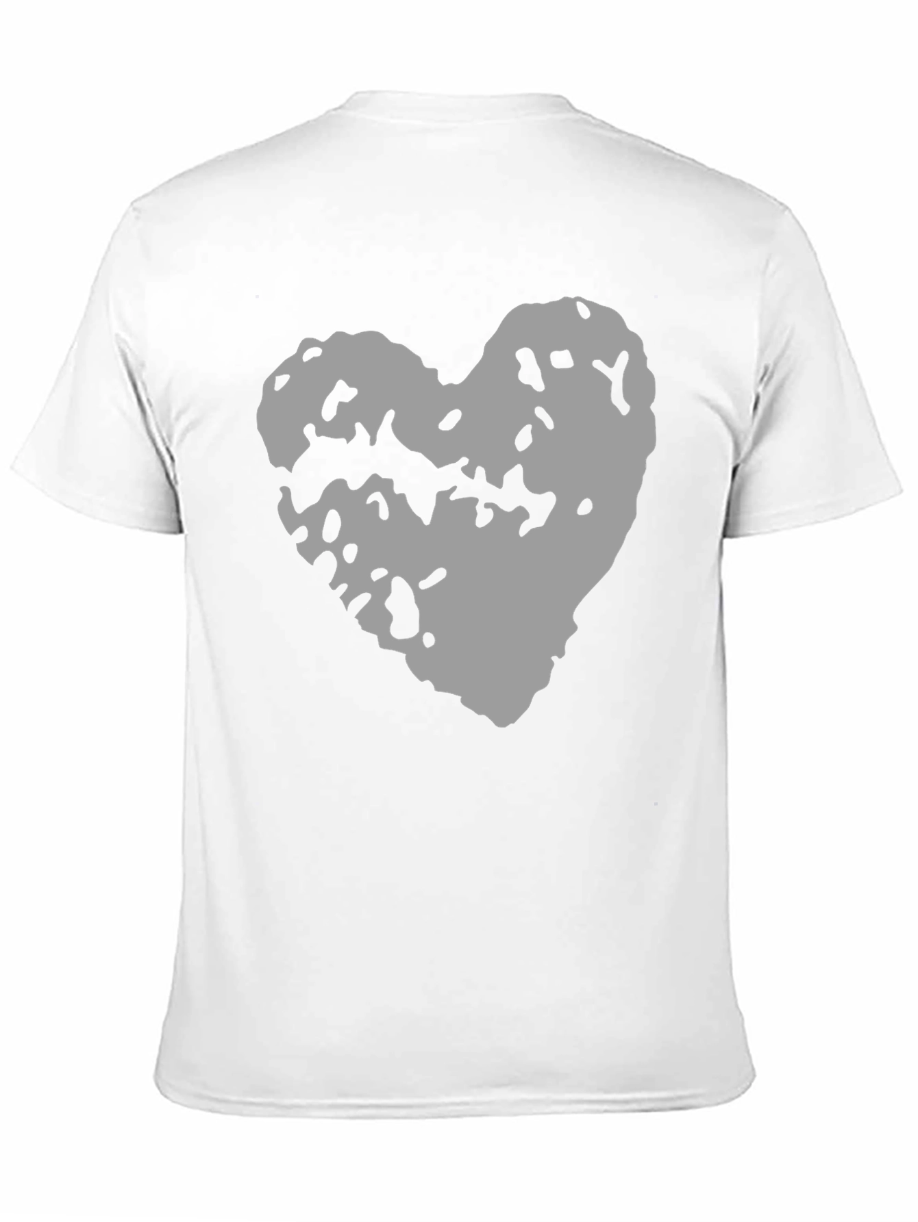 Black Abstract Heart Graphic Black Tee view 11