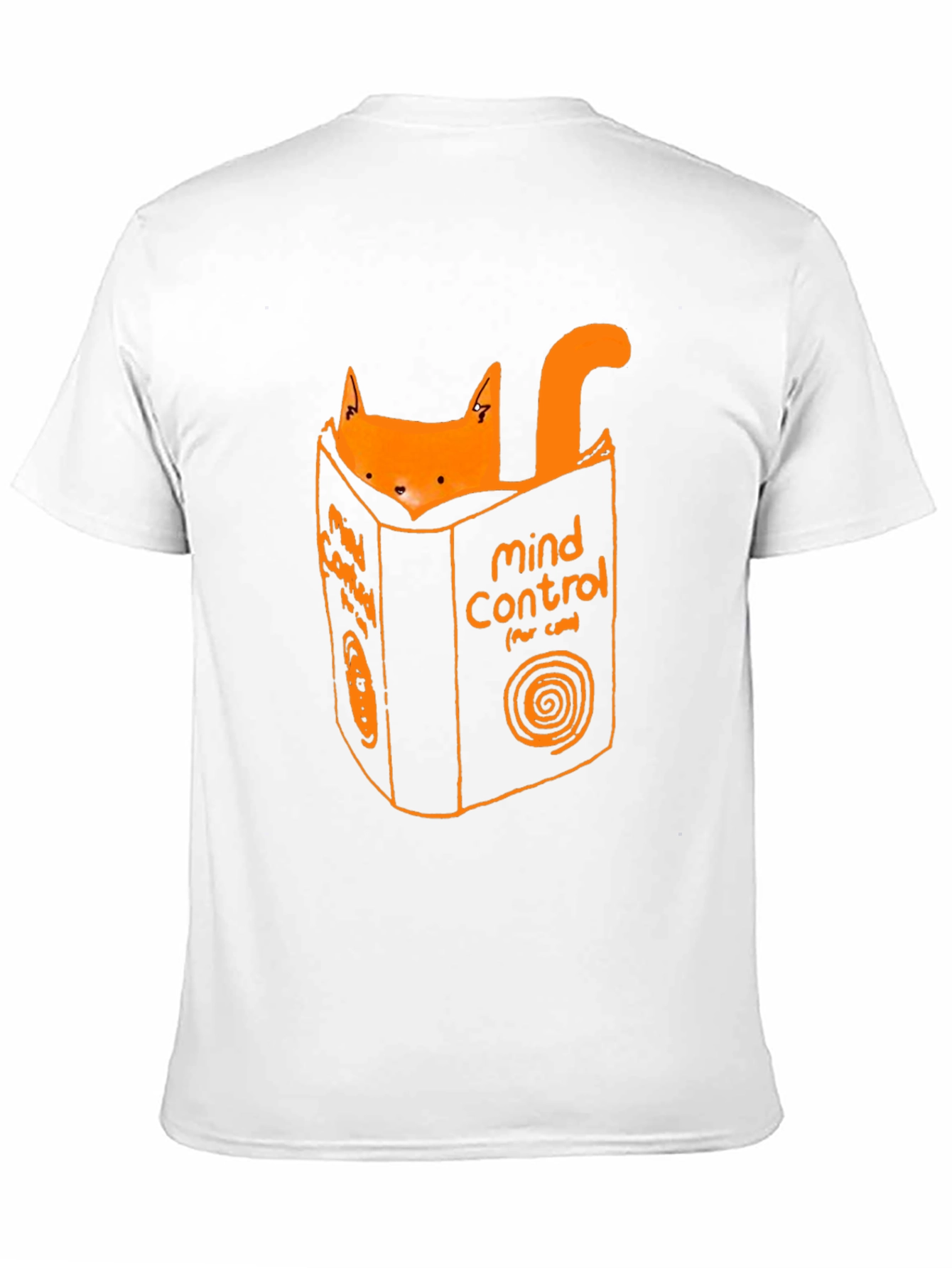 Black Mind Control Cat T-Shirt - Funny Graphic Tee view 11