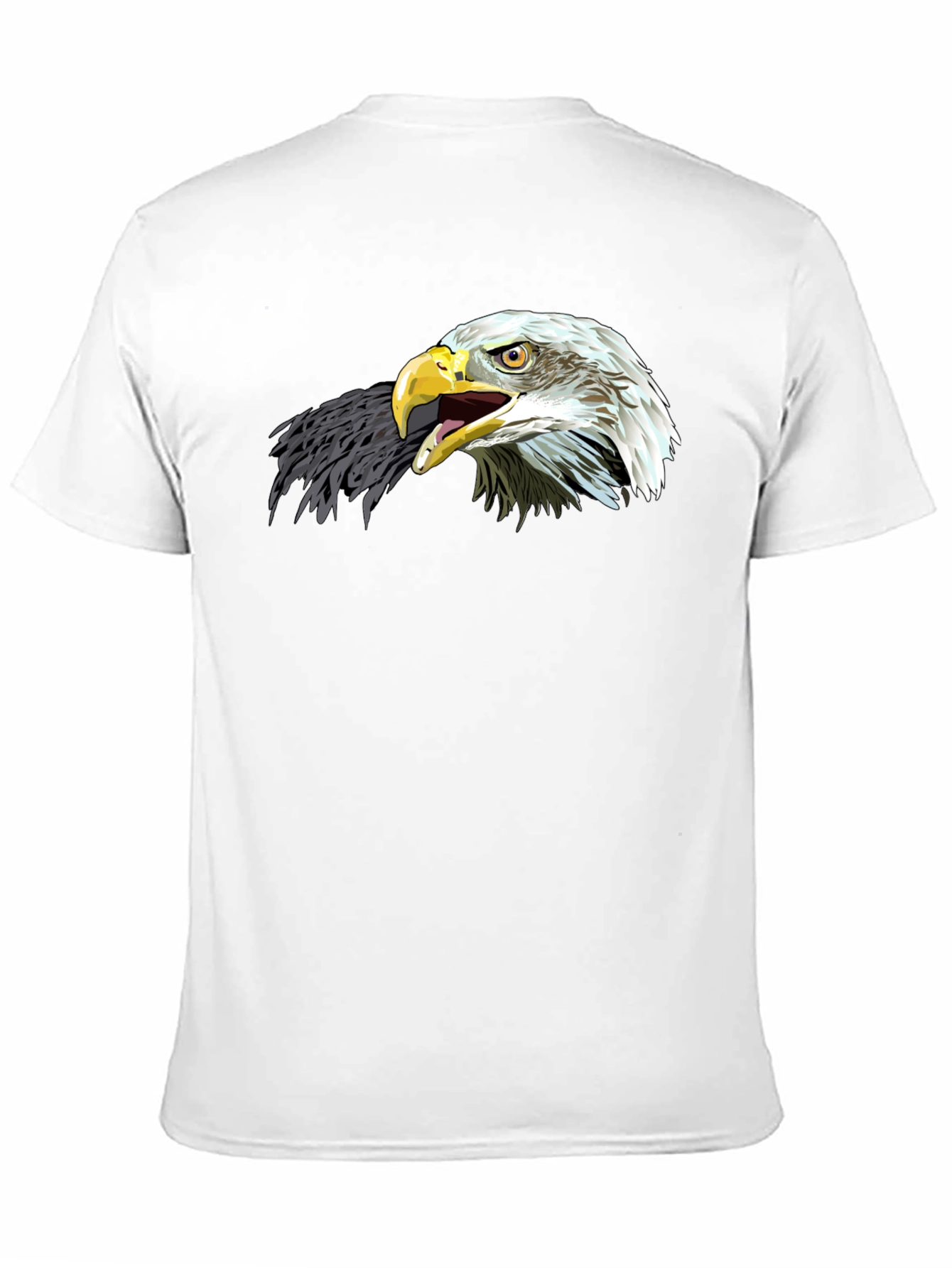 Black Bold Eagle Graphic Tee - Black Cotton Comfort view 11