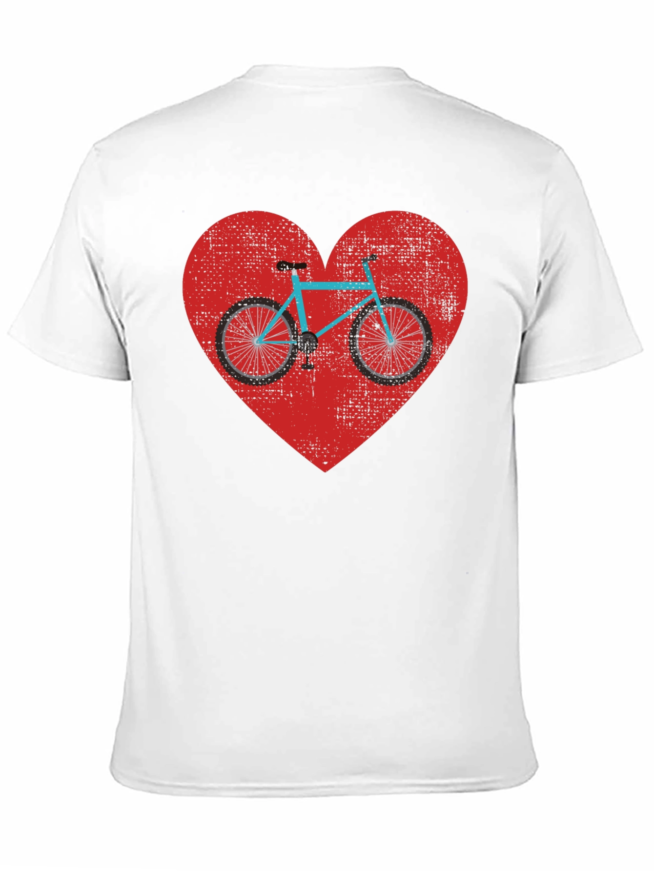 Black Bike Heart Graphic Tee - Men's Black T-Shirt view 11