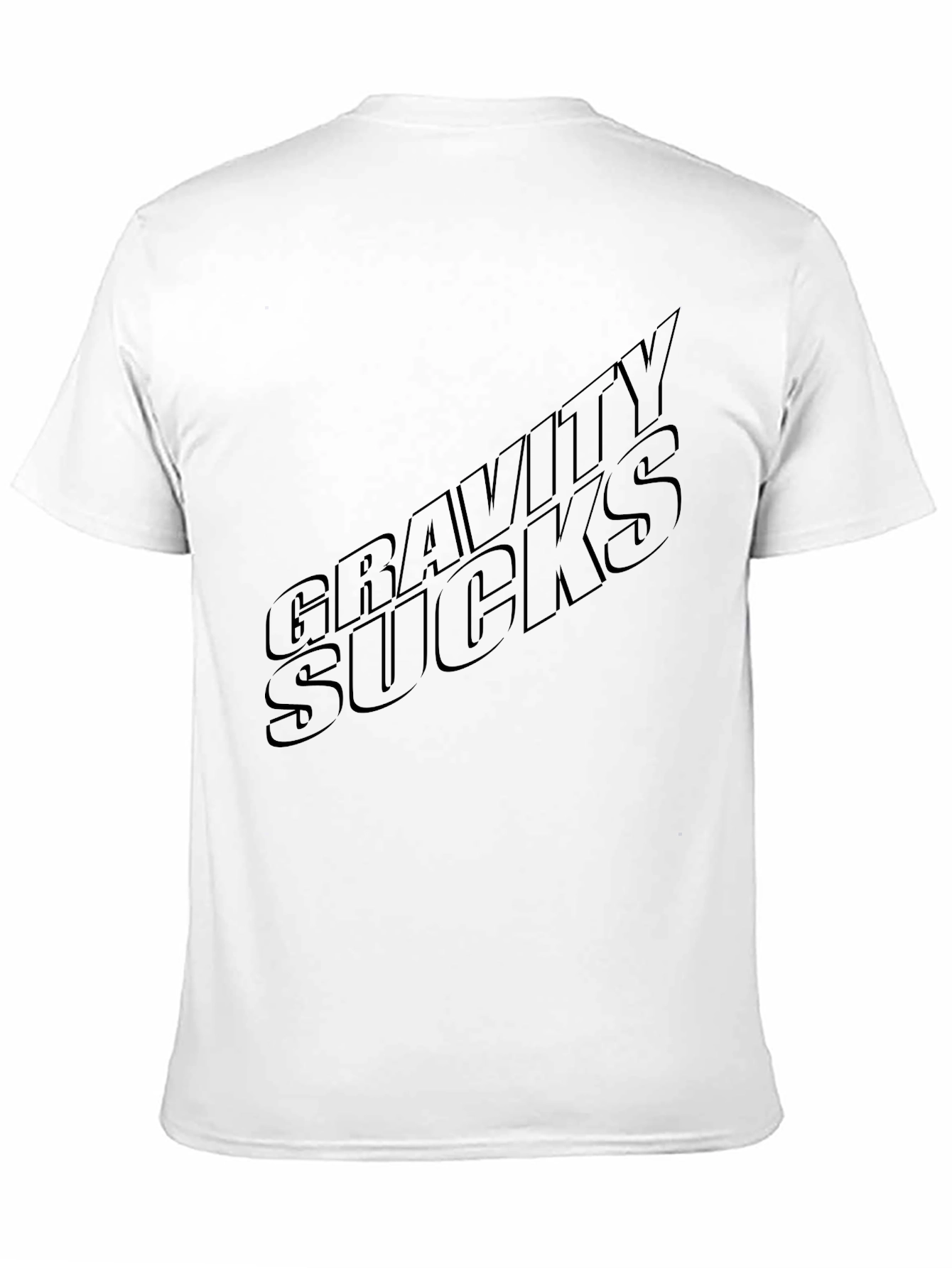 Black Gravity Sucks Black Graphic Tee - Mens Casual Shirt view 11
