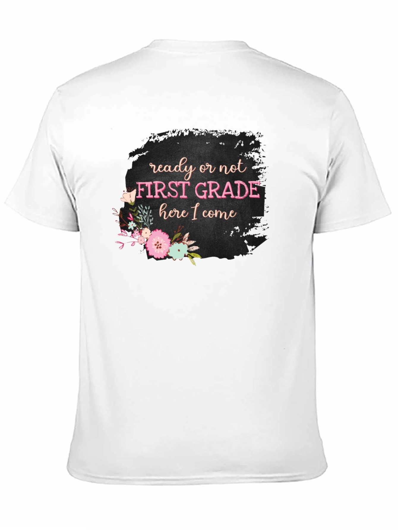 Black First Grade Teacher Ready or Not T-Shirt view 11