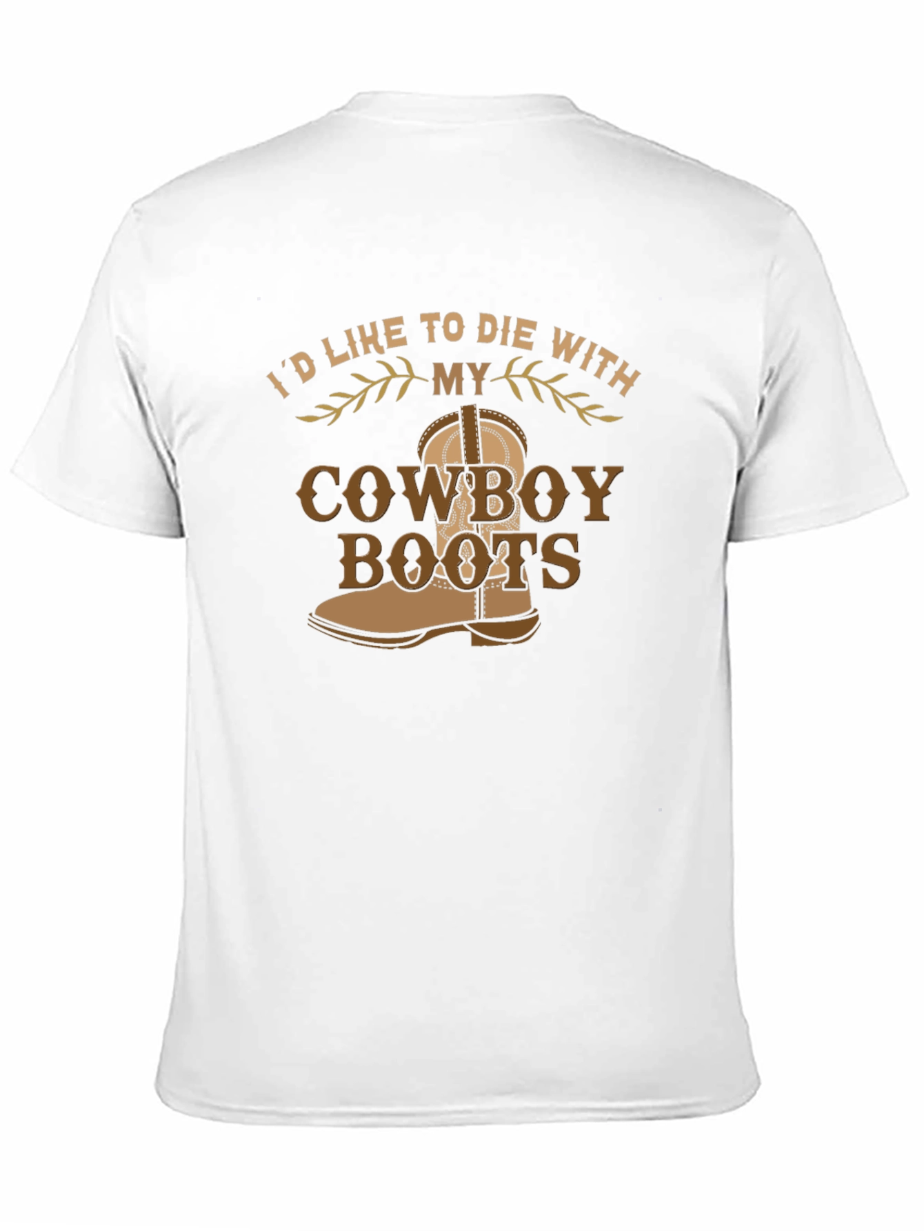 Cowboy Boots Graphic Tee - Die With My Boots On - 11