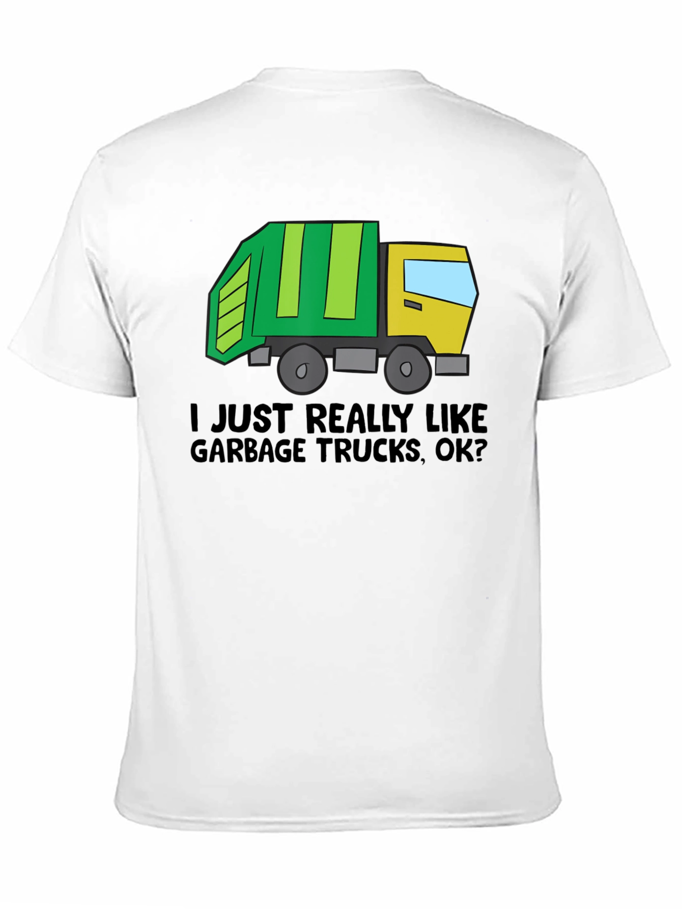 Black Garbage Truck Lover T-Shirt view 11