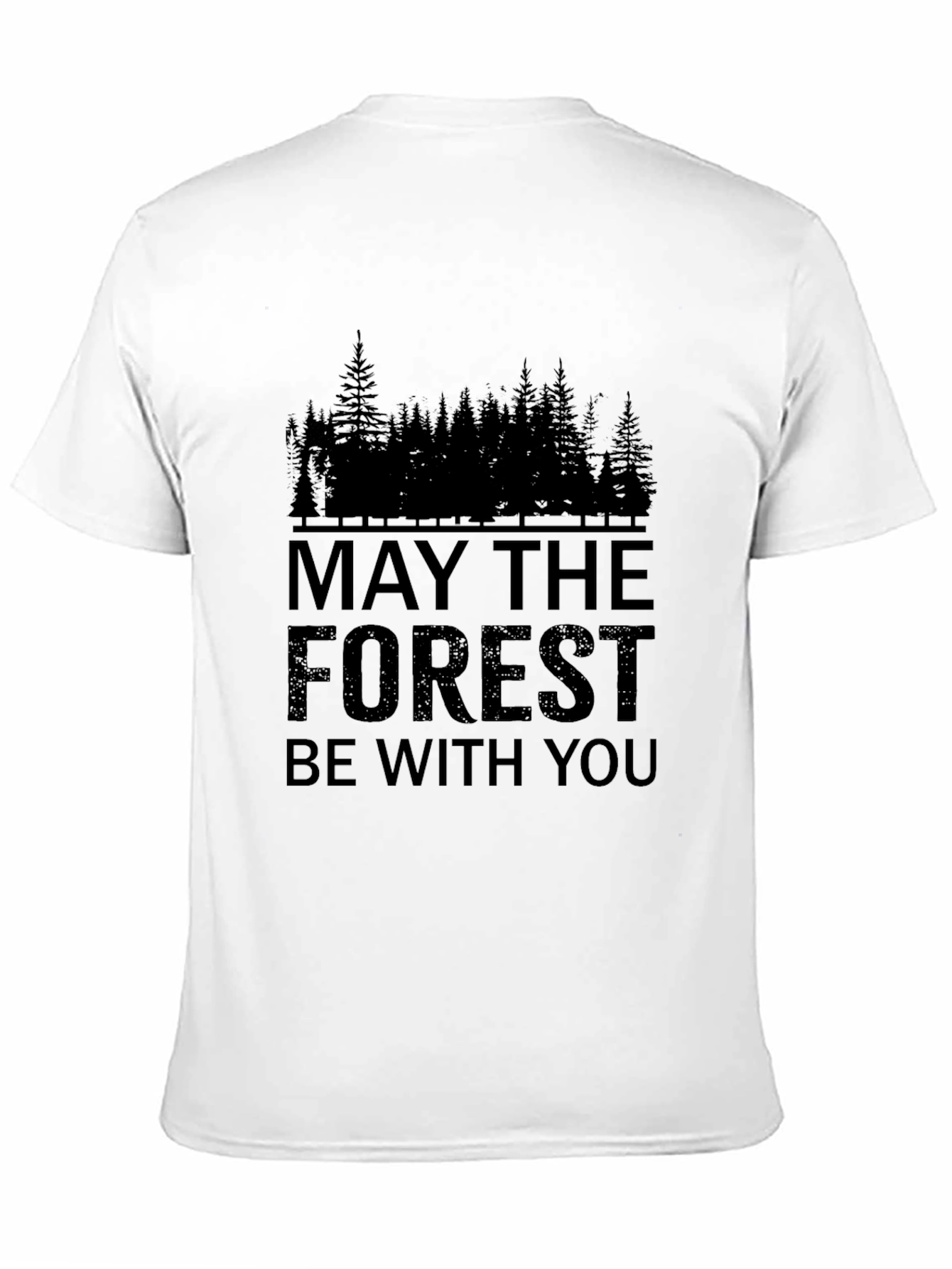 Black May the Forest Be With You T-Shirt - Black view 11