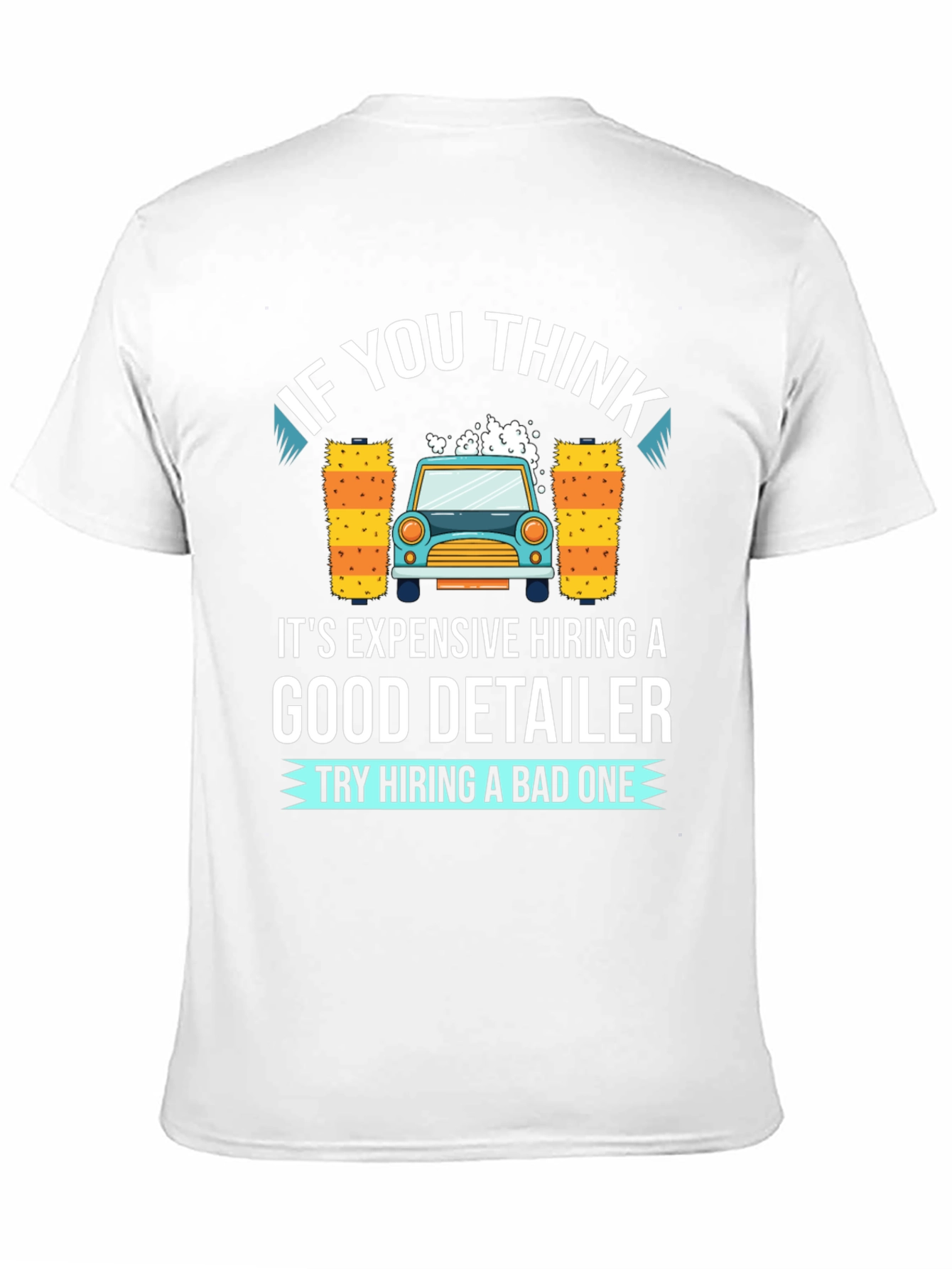 Black Detailer Car Wash Funny Graphic T-Shirt view 11