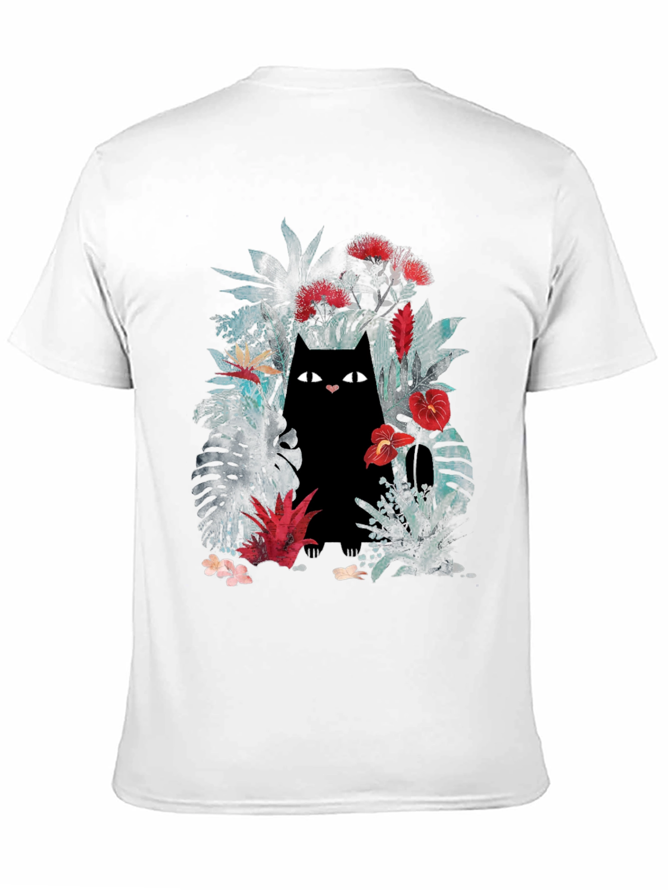 Black Jungle Cat Graphic Tee - Black view 11