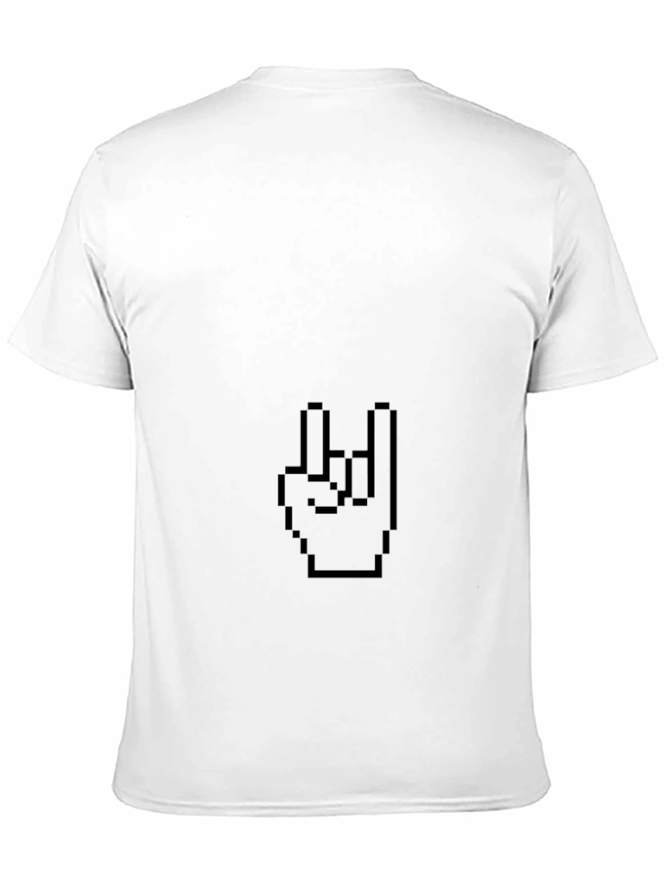 Black Rock On Pixel Art T-Shirt - Cool Graphic Tee view 11