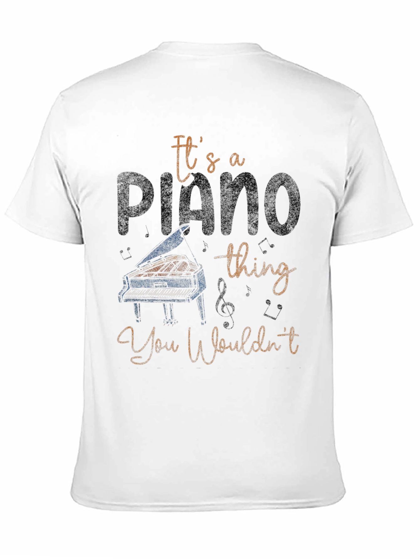 Black It's a Piano Thing T-Shirt view 11