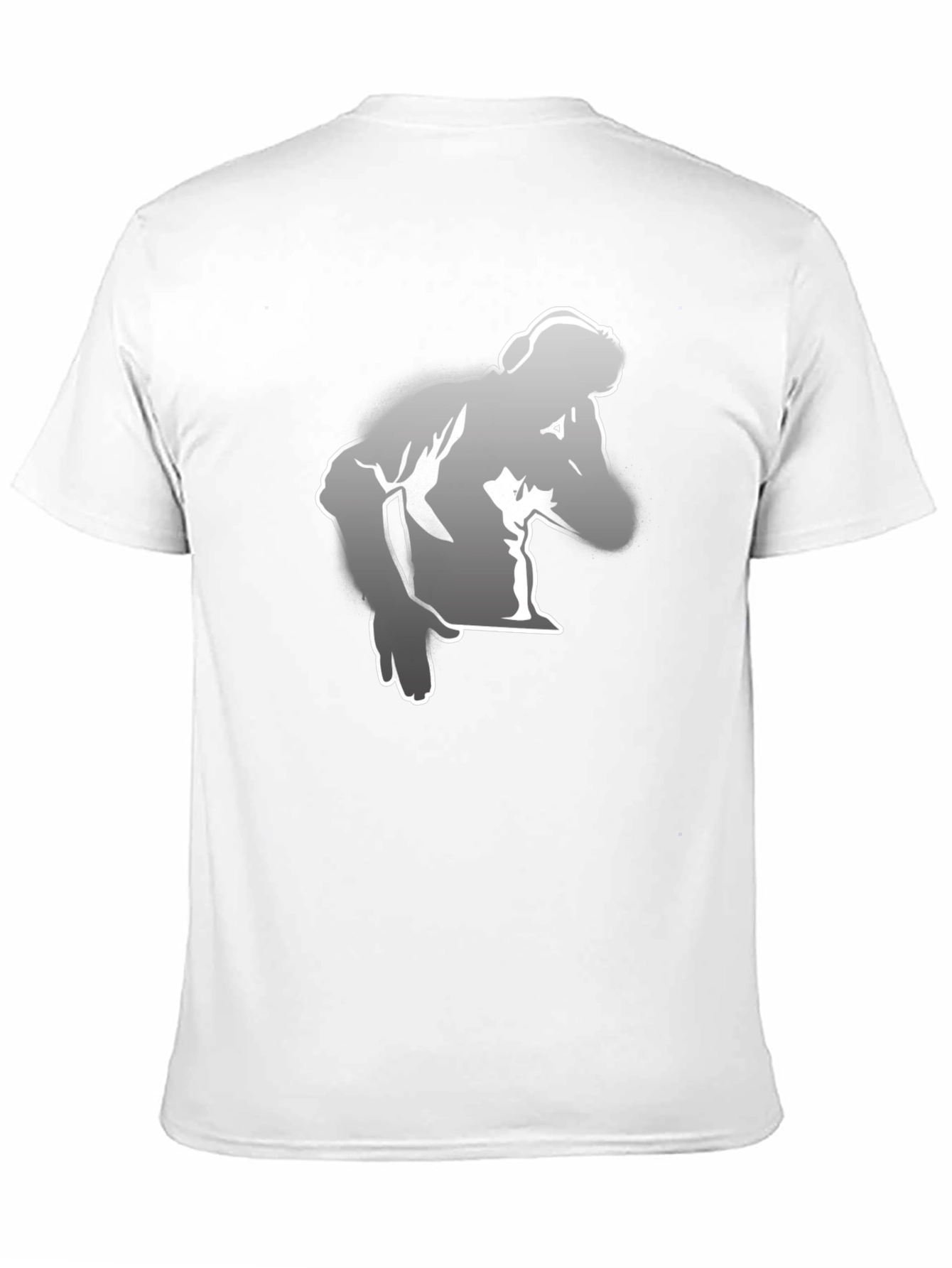 Black Stylish Black T-Shirt with Graphic Print view 11