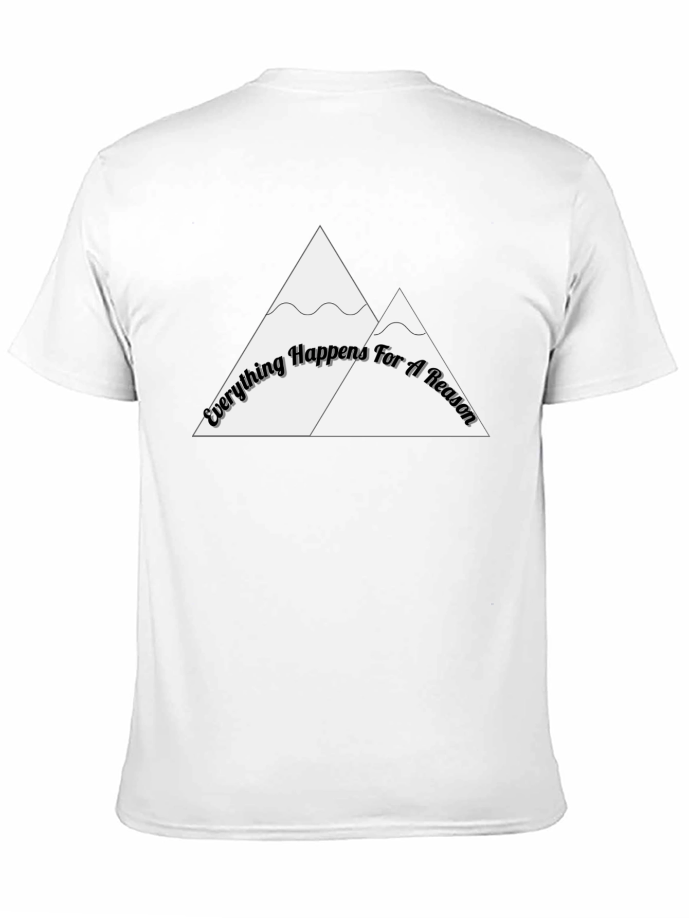 Black Everything Happens For A Reason Black T-Shirt view 11