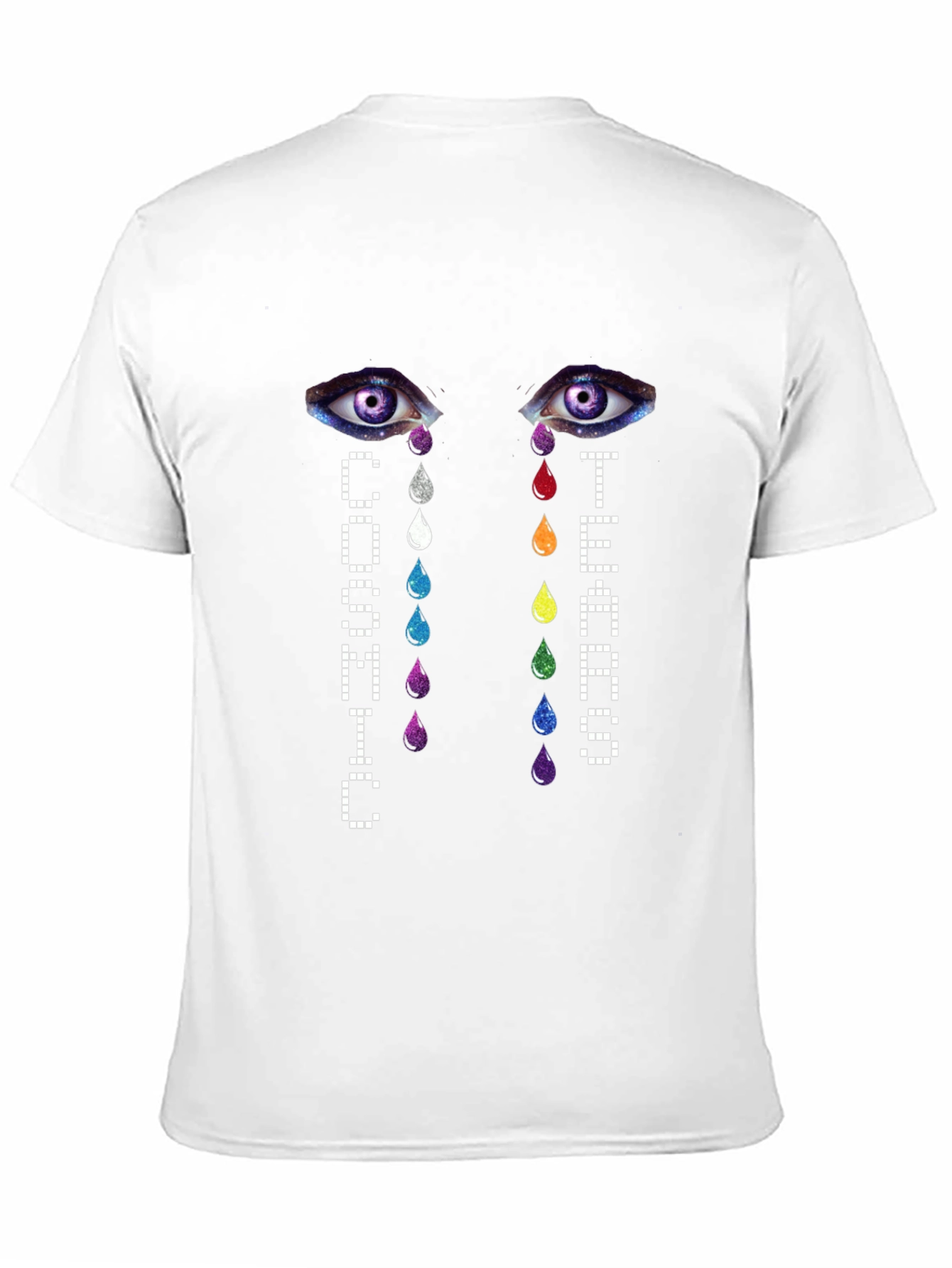 Black Cosmic Tears Graphic Tee - Soft Black Cotton view 11