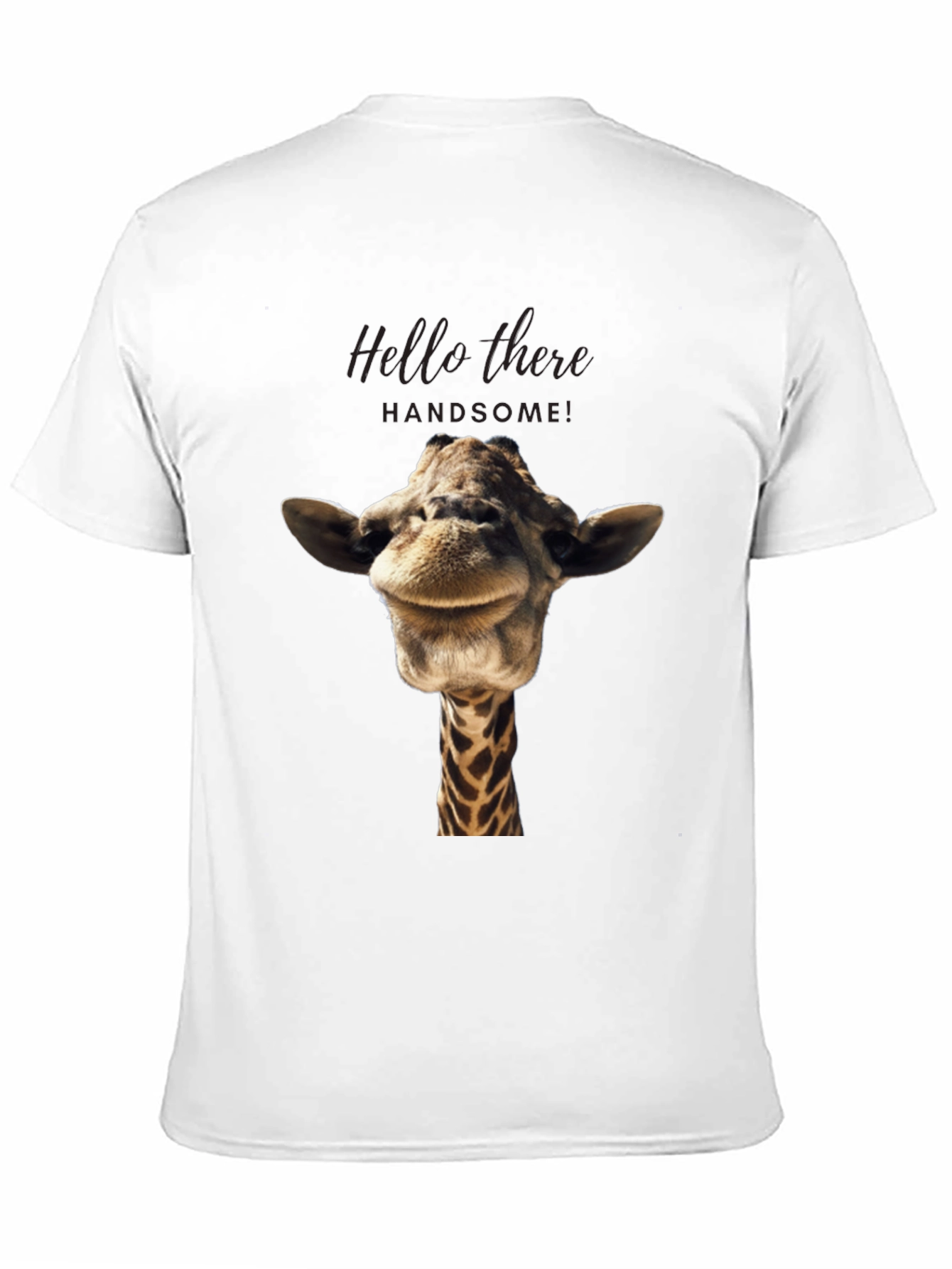 Black Giraffe Head Graphic Print Black T-Shirt view 11