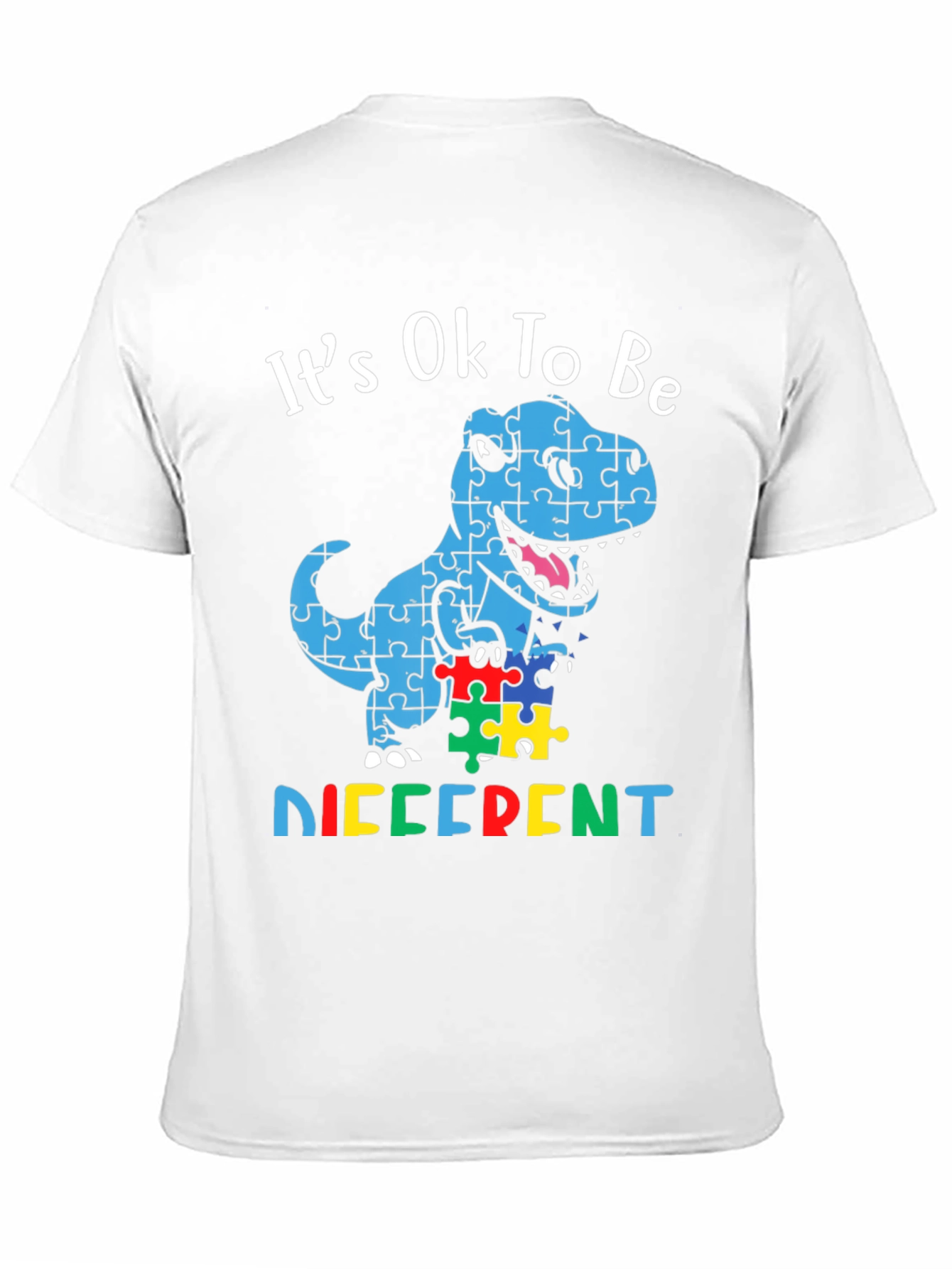Autism Awareness Dinosaur Puzzle T-Shirt - 11