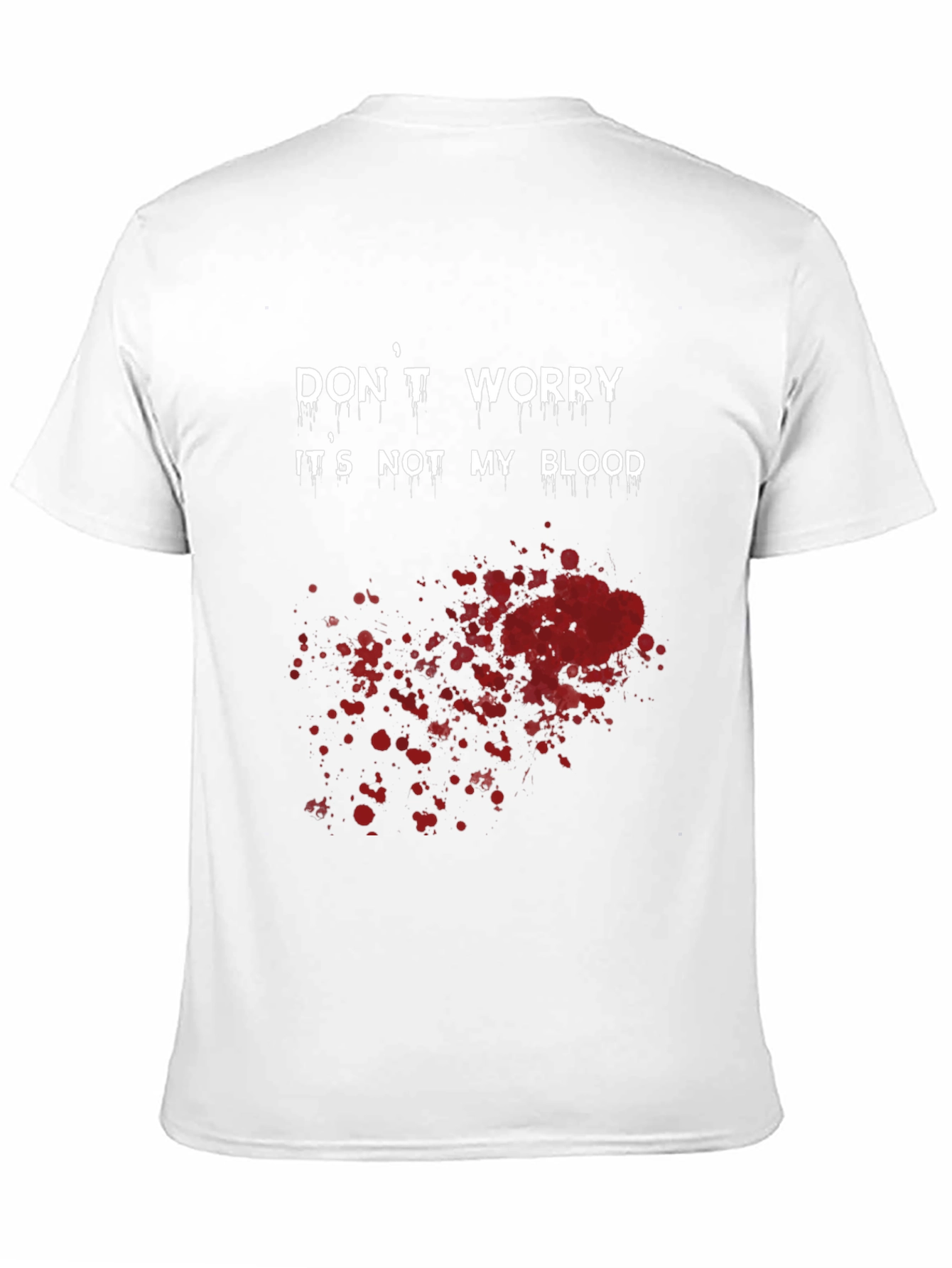 Black Funny Halloween T-Shirt: Don't Worry, It's Not My Blood view 11