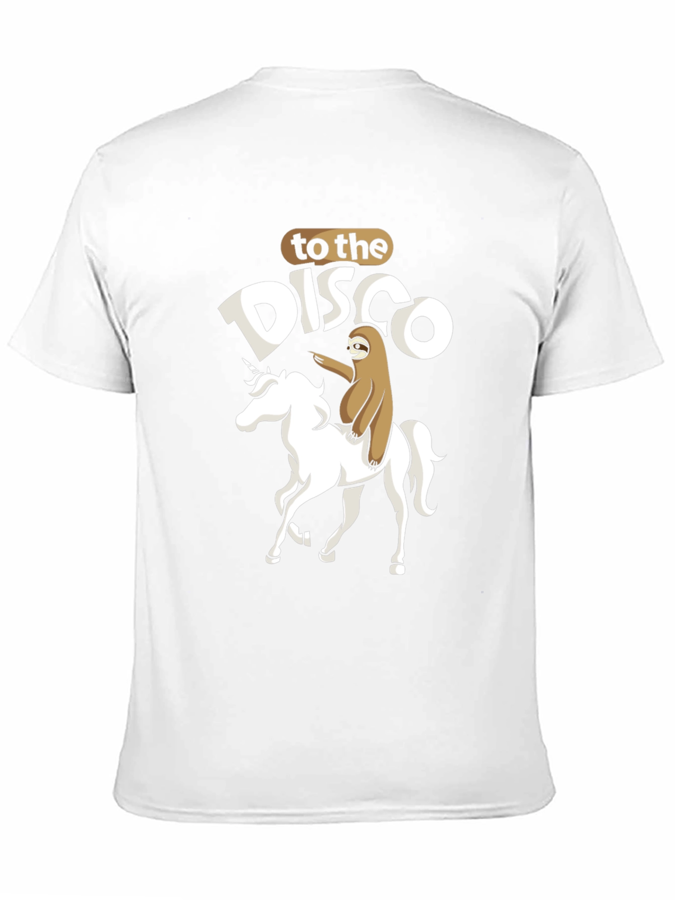 Black Sloth Riding Unicorn To The Disco T-Shirt view 11