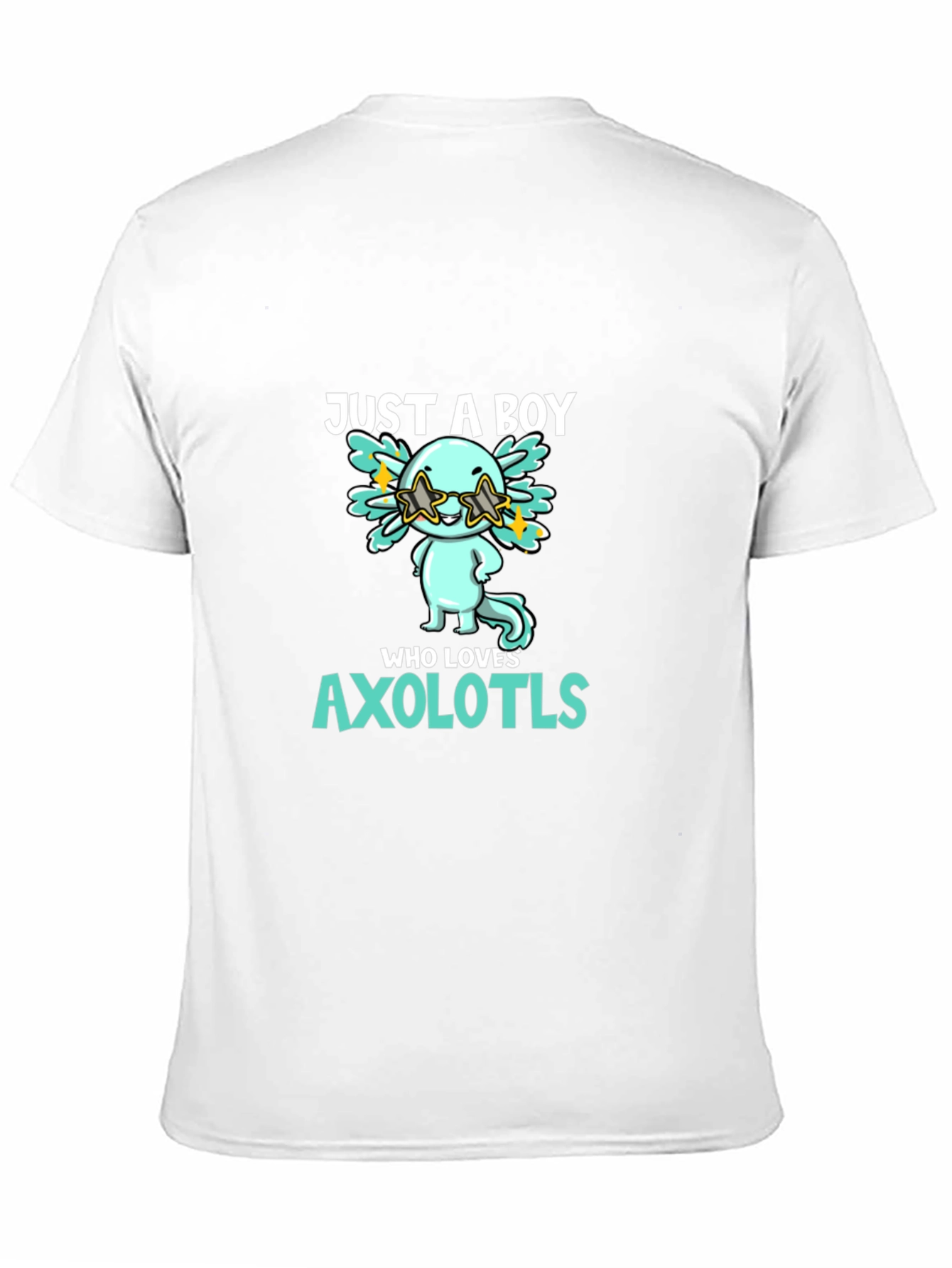 Black Just A Boy Who Loves Axolotls T-Shirt view 11
