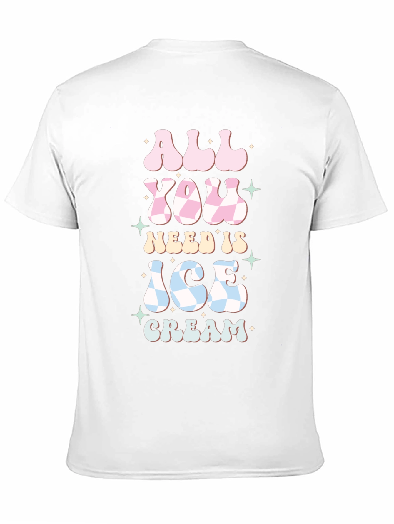 Black All You Need Is Ice Cream Graphic Tee view 11
