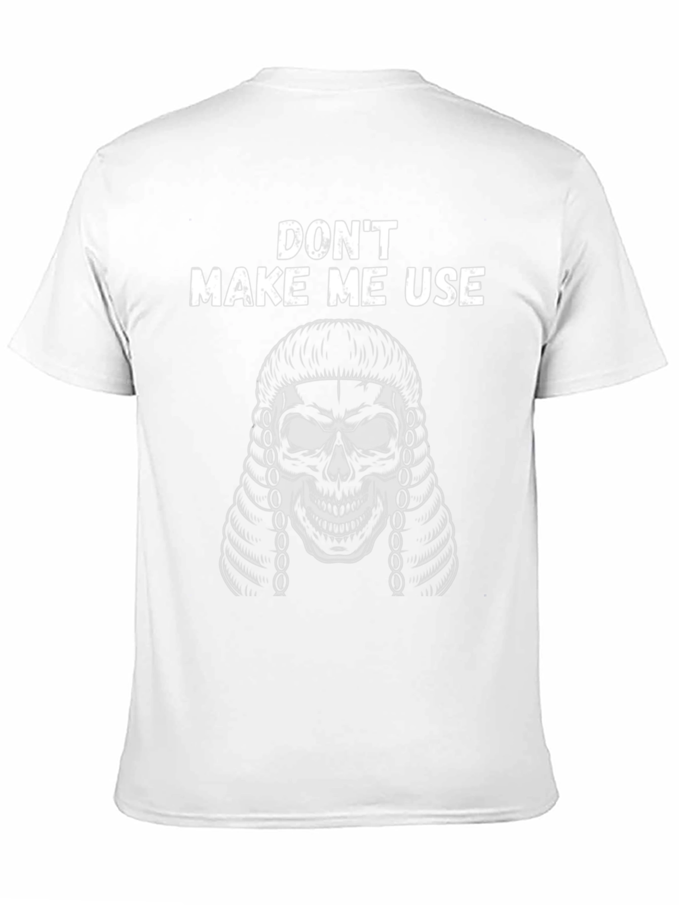 Black Don't Make Me Use Lawyer Skull T-Shirt view 11