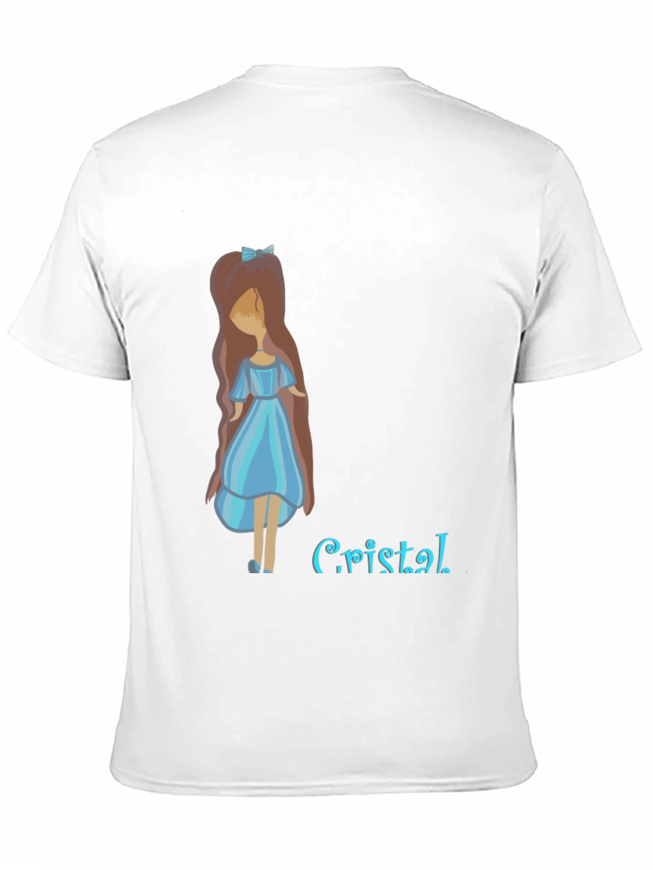 Black Girl with Blue Dress T-Shirt view 11