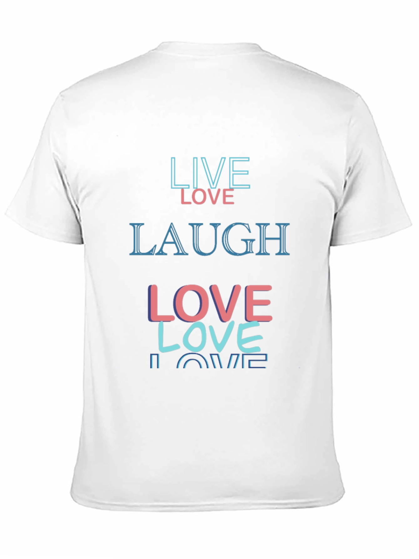 Black Live Love Laugh Graphic Tee - Black Casual Shirt view 11