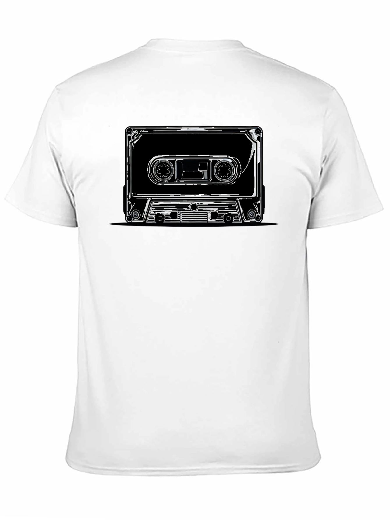 Black Retro Cassette Tape Graphic T-Shirt - Classic Music Tee view 11