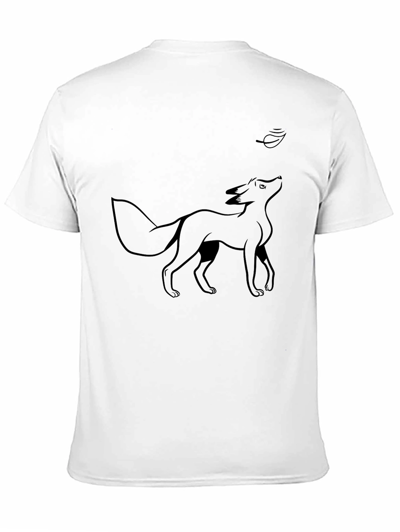 Black Fox & Leaf Graphic Tee - Stylish Animal Print Shirt - 11