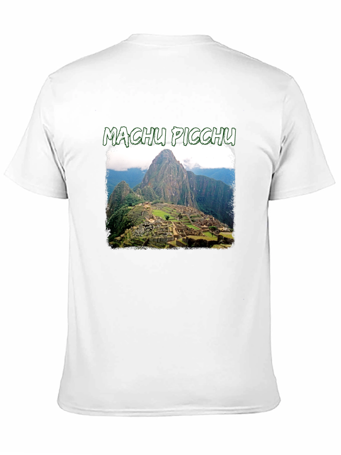 Black Machu Picchu Graphic Tee | Black Crew Neck T-Shirt view 11
