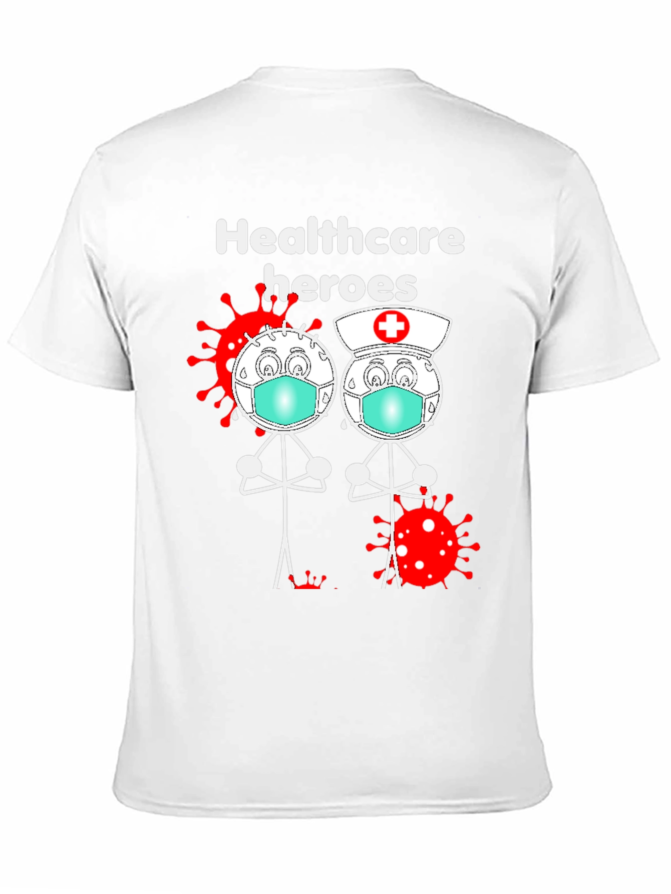 Black Healthcare Heroes Graphic T-Shirt view 11