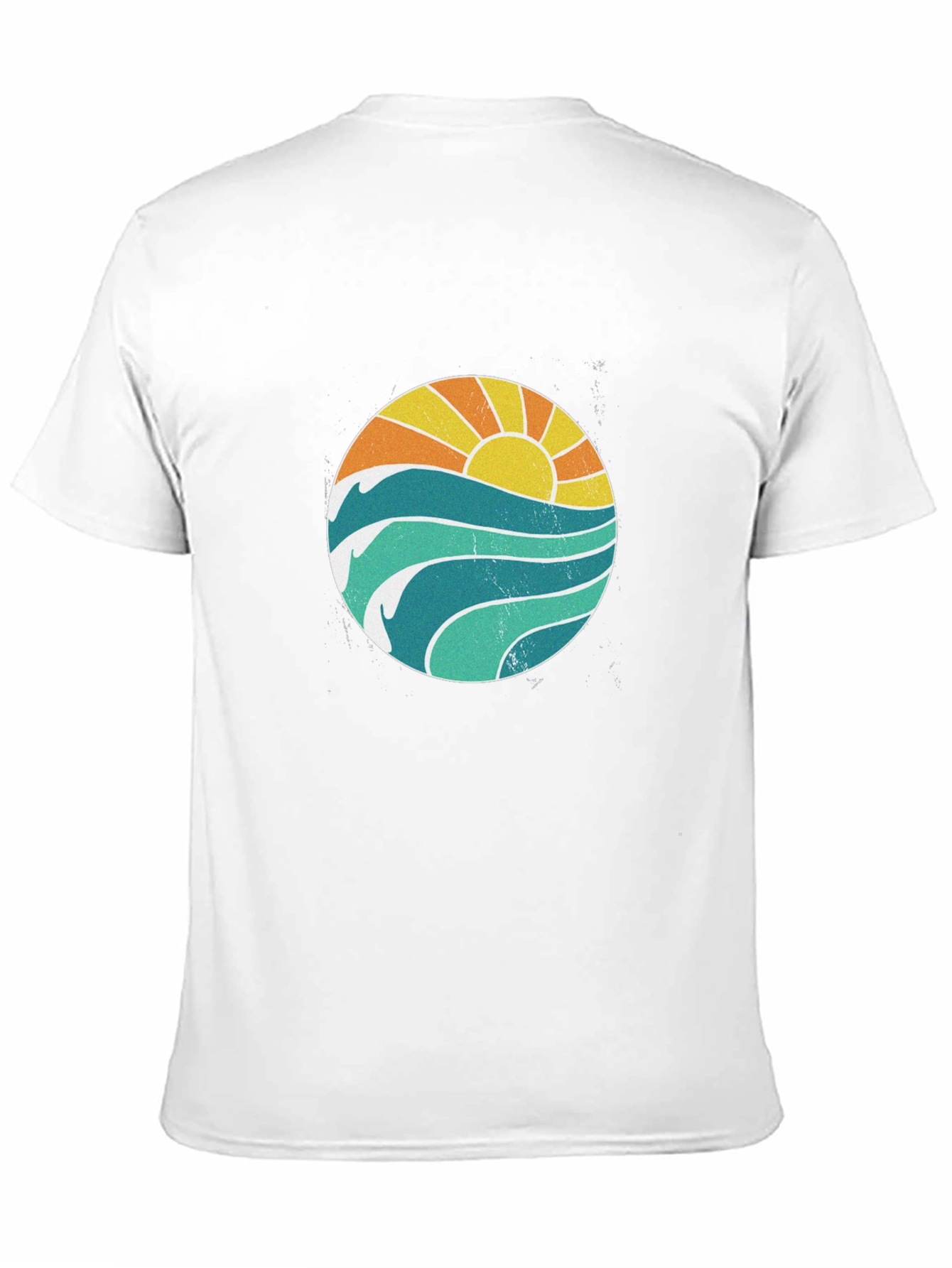 Black Sunset Waves Graphic T-Shirt - Black view 11